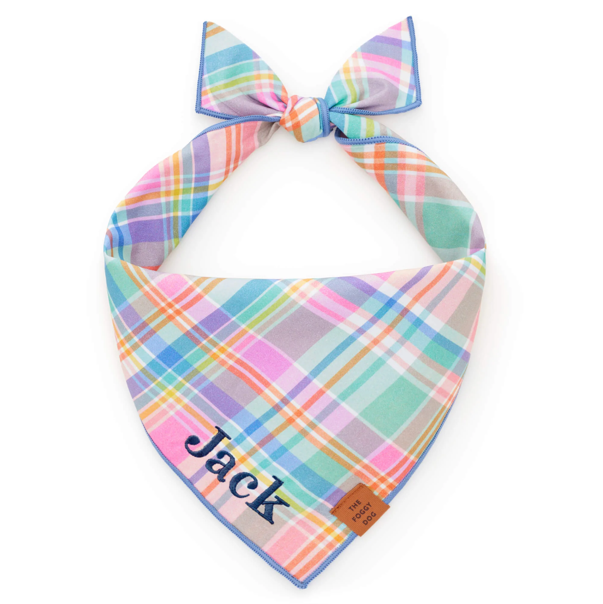 Blooming Plaid Dog Bandana