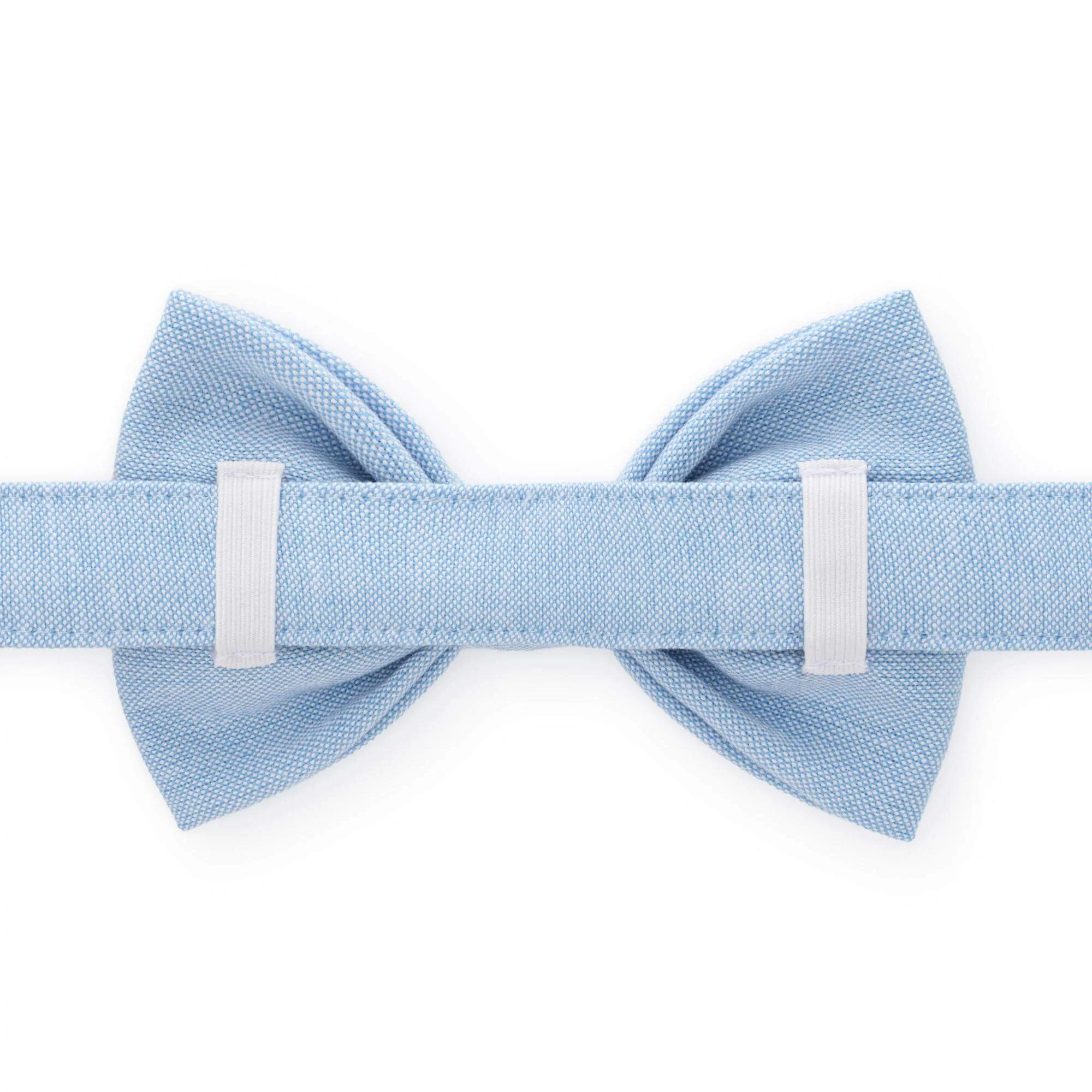 Blue Chambray Bow Tie Collar - Image 3
