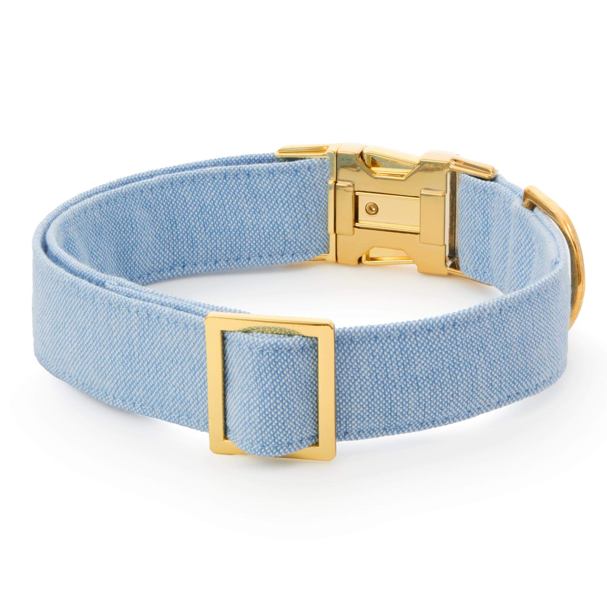 Blue Chambray Dog Collar - Image 3