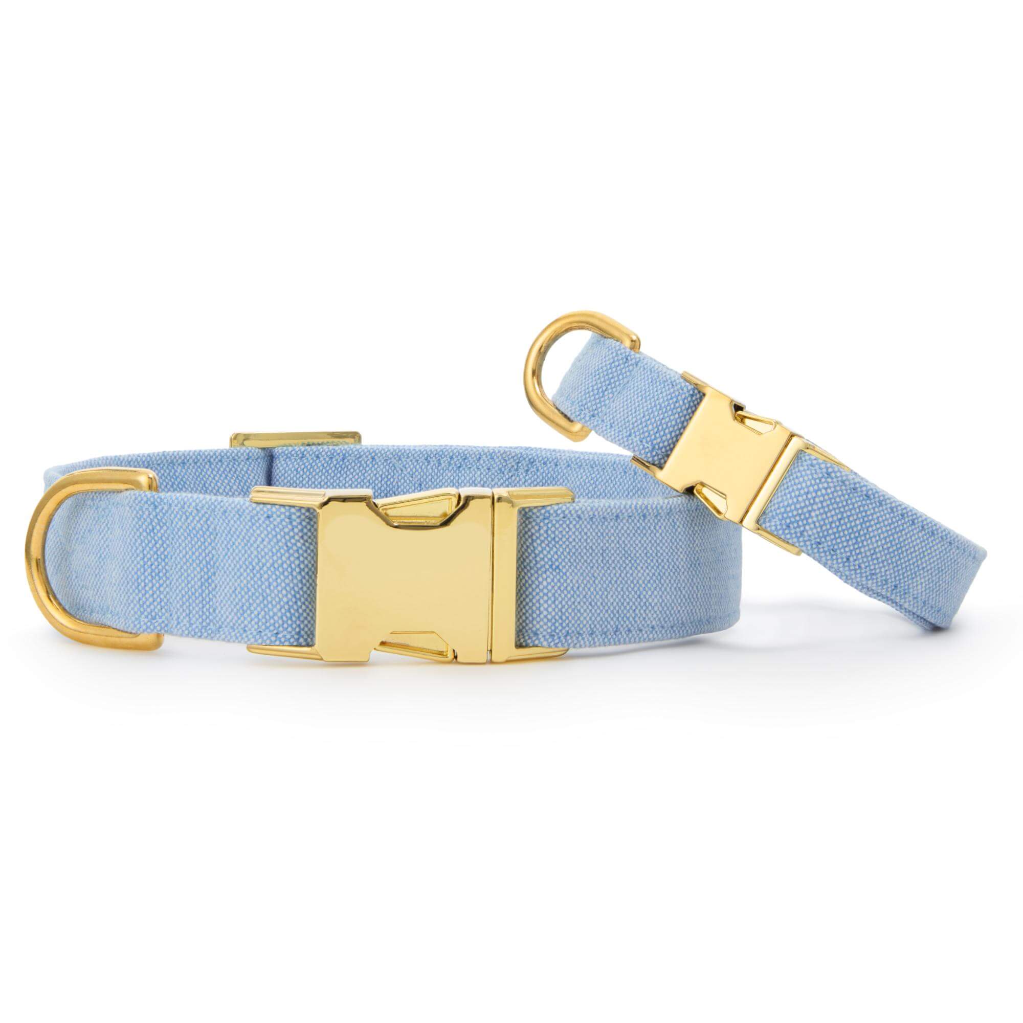 Blue Chambray Dog Collar - Image 4