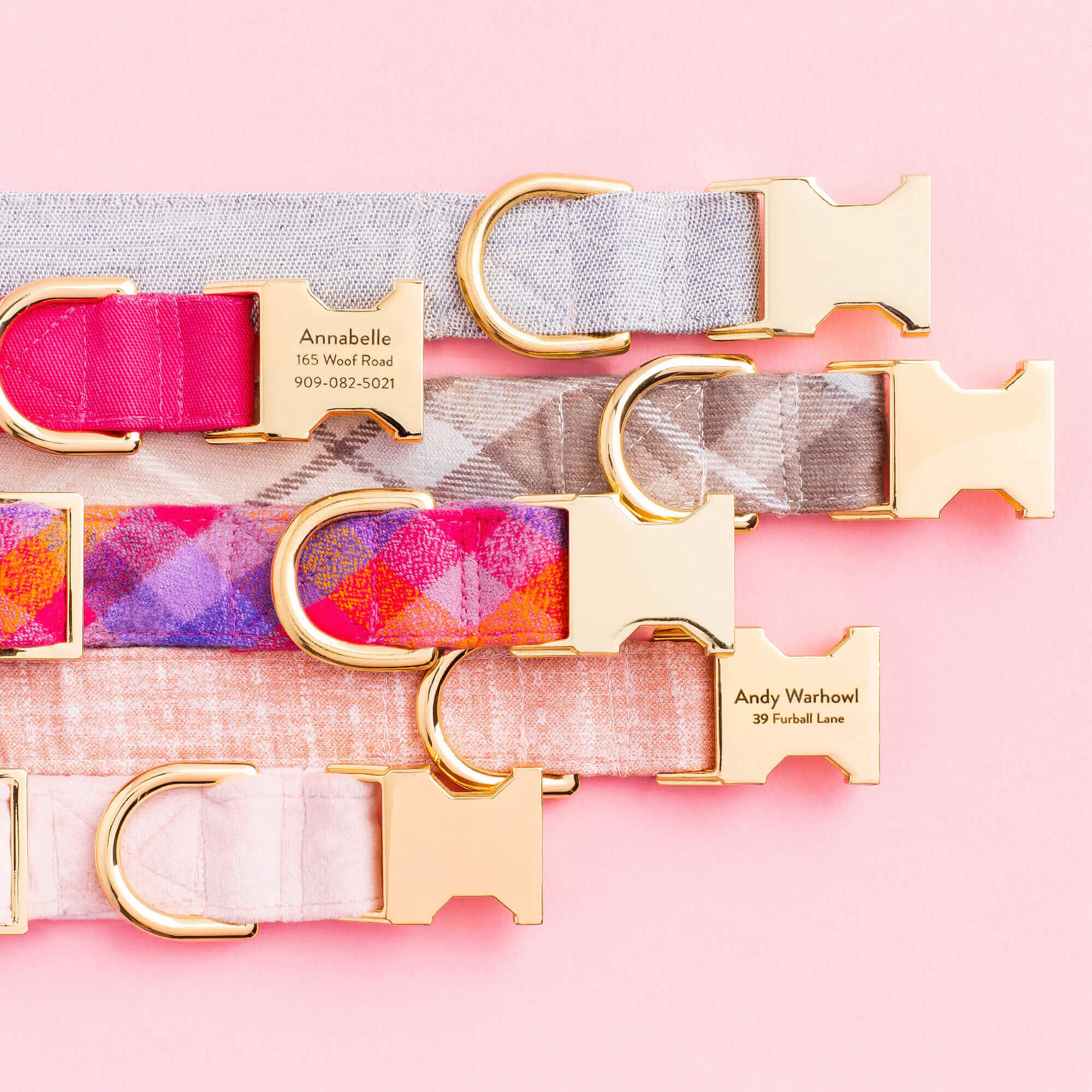 Blush Pink Velvet Dog Collar - Image 12