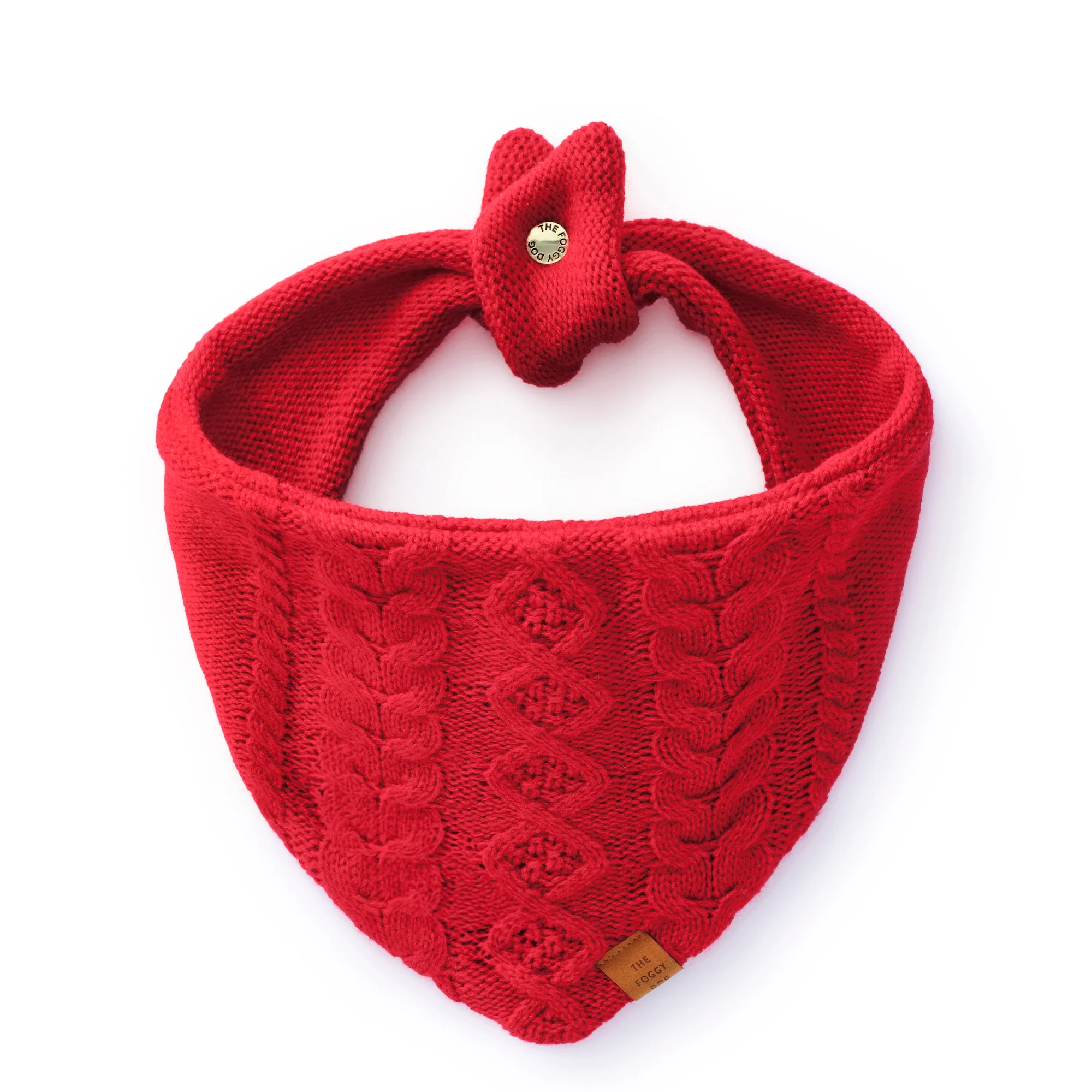 Cable Knit Dog Bandana - Image 2