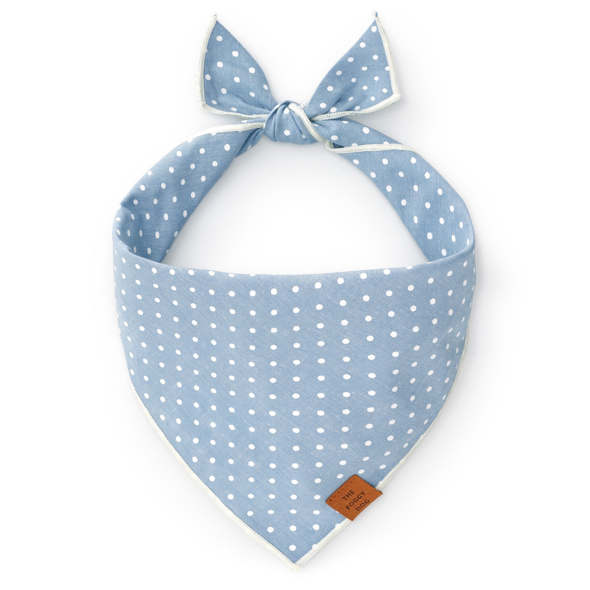Chambray Dots Dog Bandana - Image 2