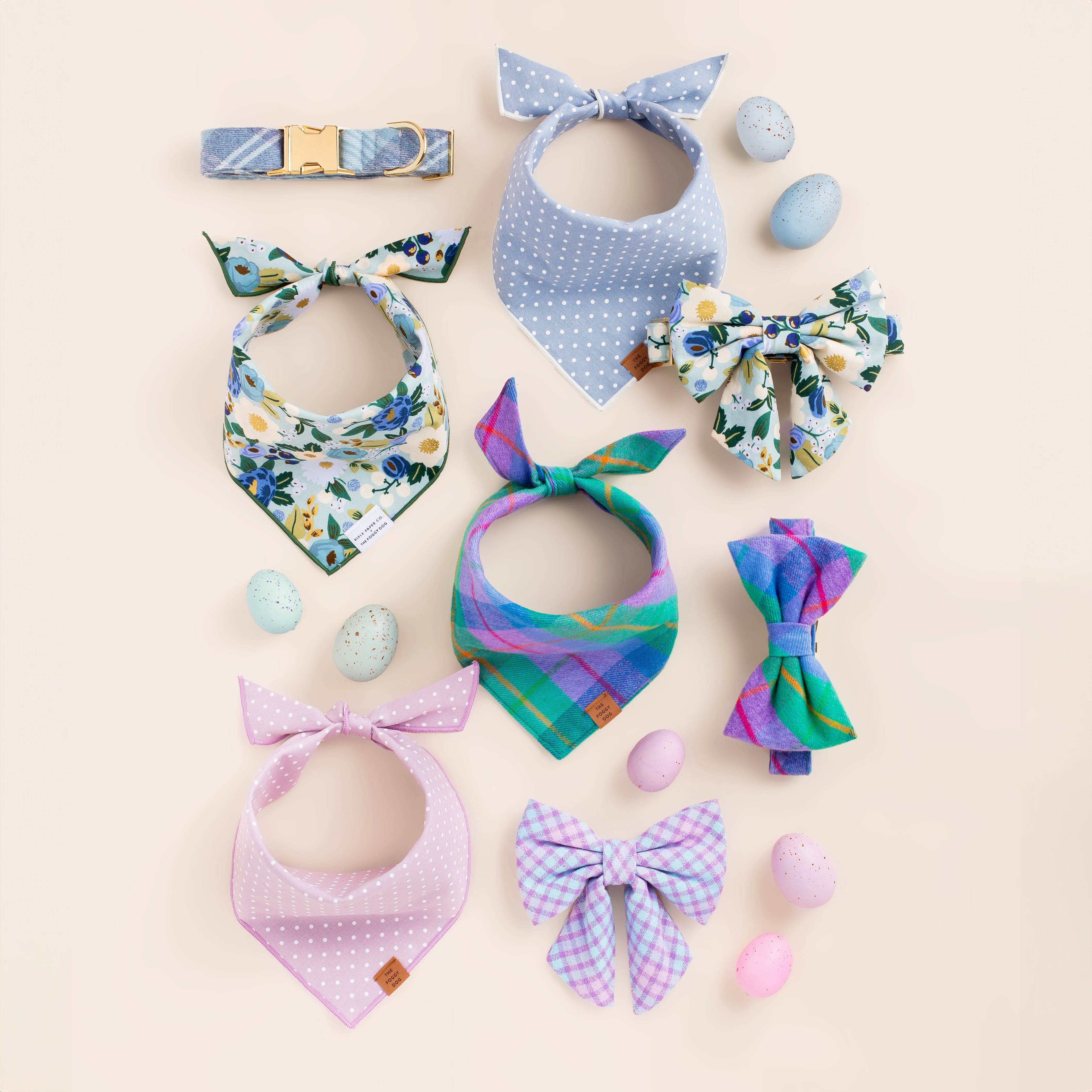Chambray Dots Dog Bandana - Image 4