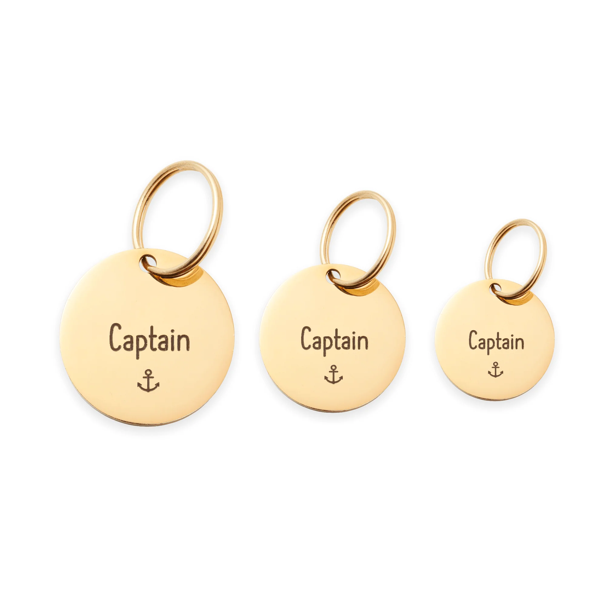 Circle Pet ID Tag: Anchor Icon - Image 3