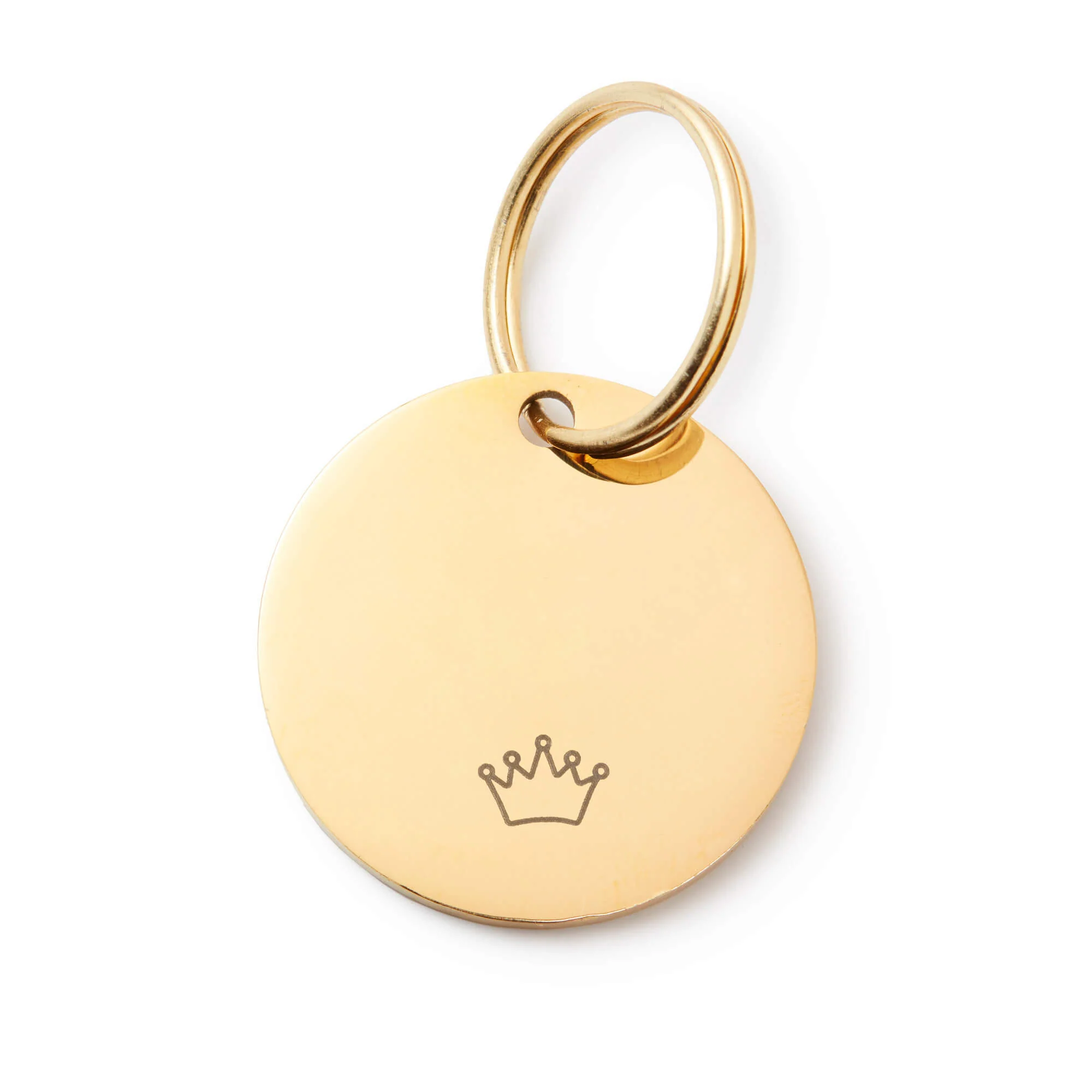 Circle Pet ID Tag: Crown Icon - Image 2
