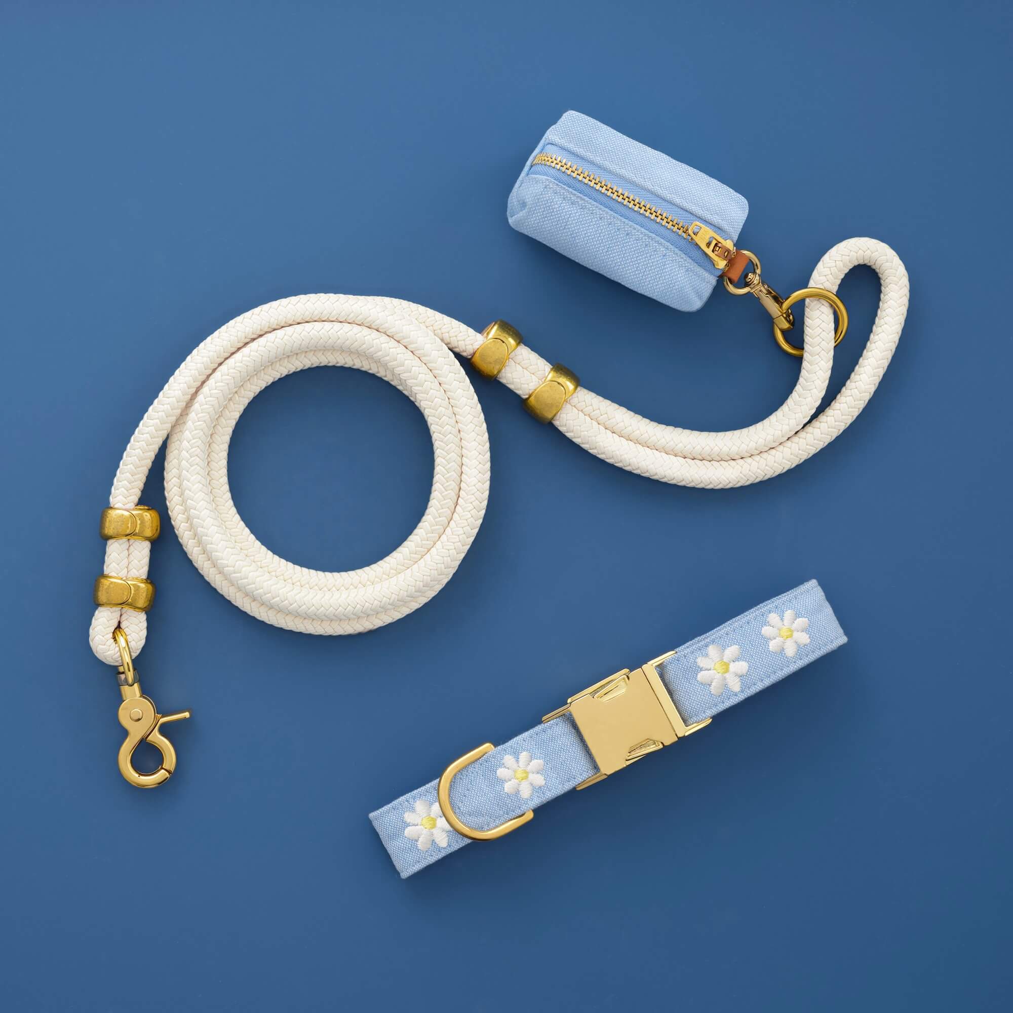 Daisy Embroidered Collar Walk Set - Image 3
