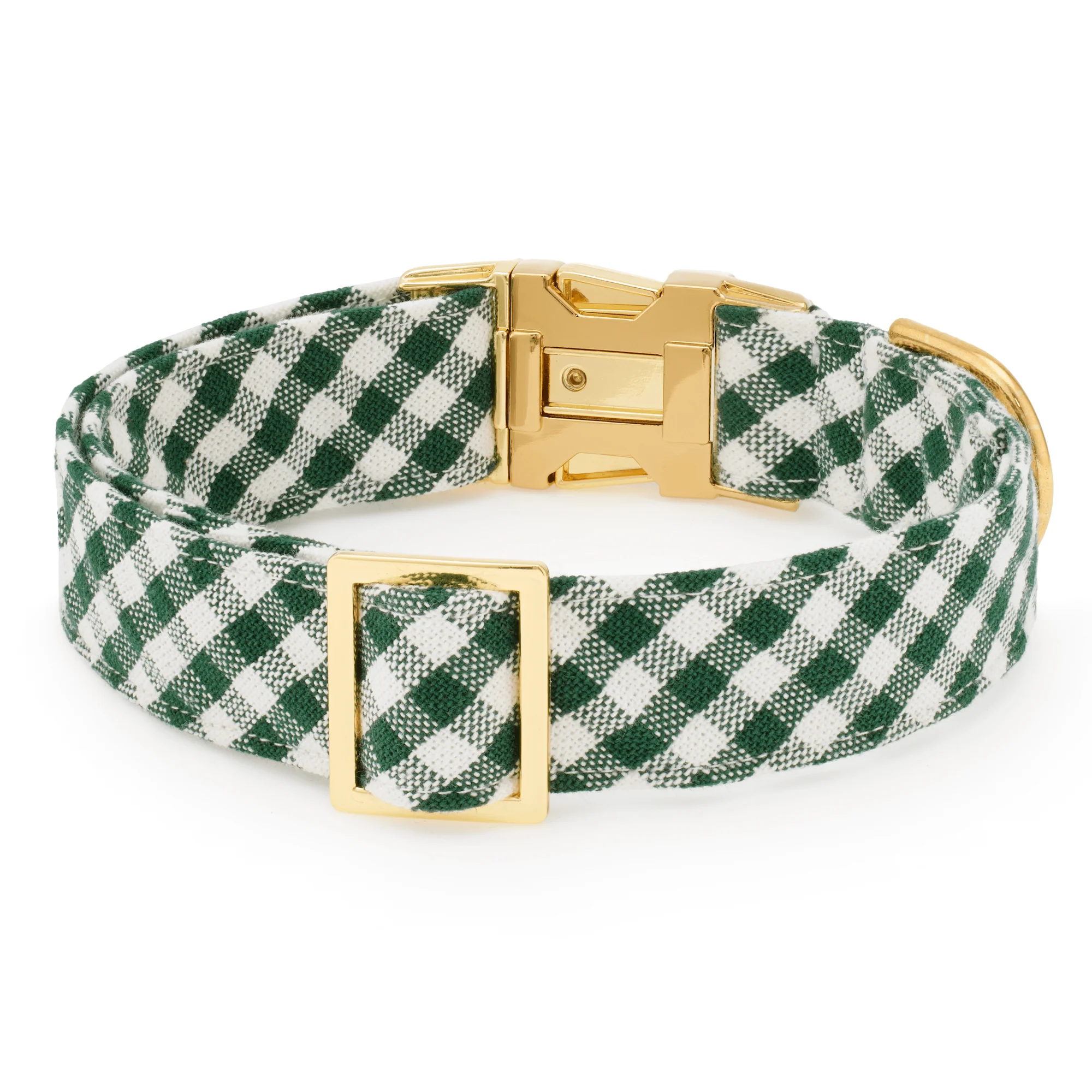 Evergreen Gingham Dog Collar - Image 3