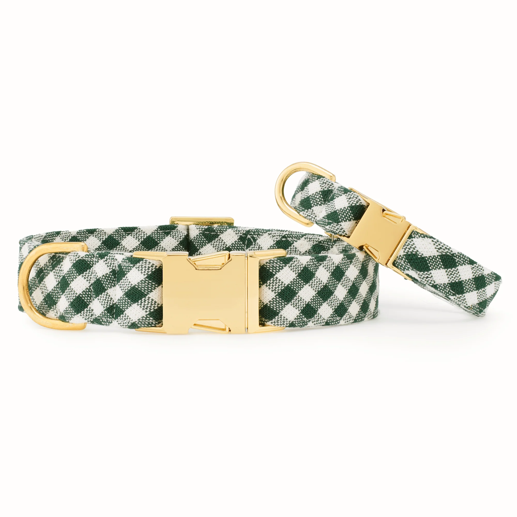 Evergreen Gingham Dog Collar - Image 4