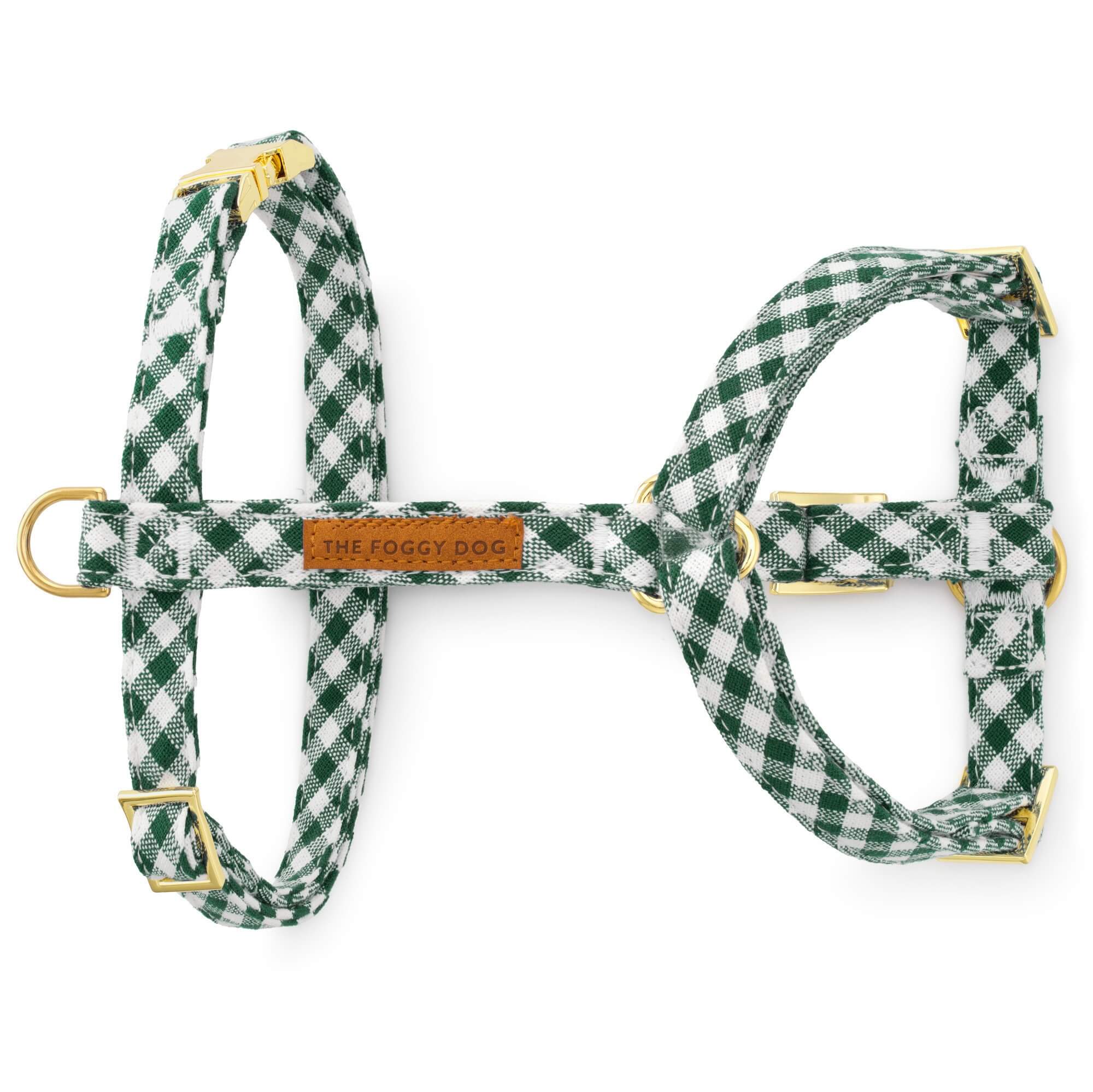 Evergreen Gingham Dog Harness - Image 3