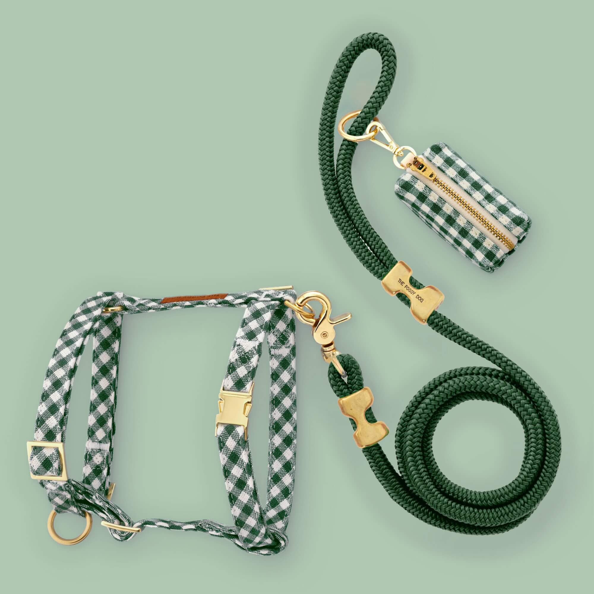 Evergreen Gingham Harness Walk Set - Image 2