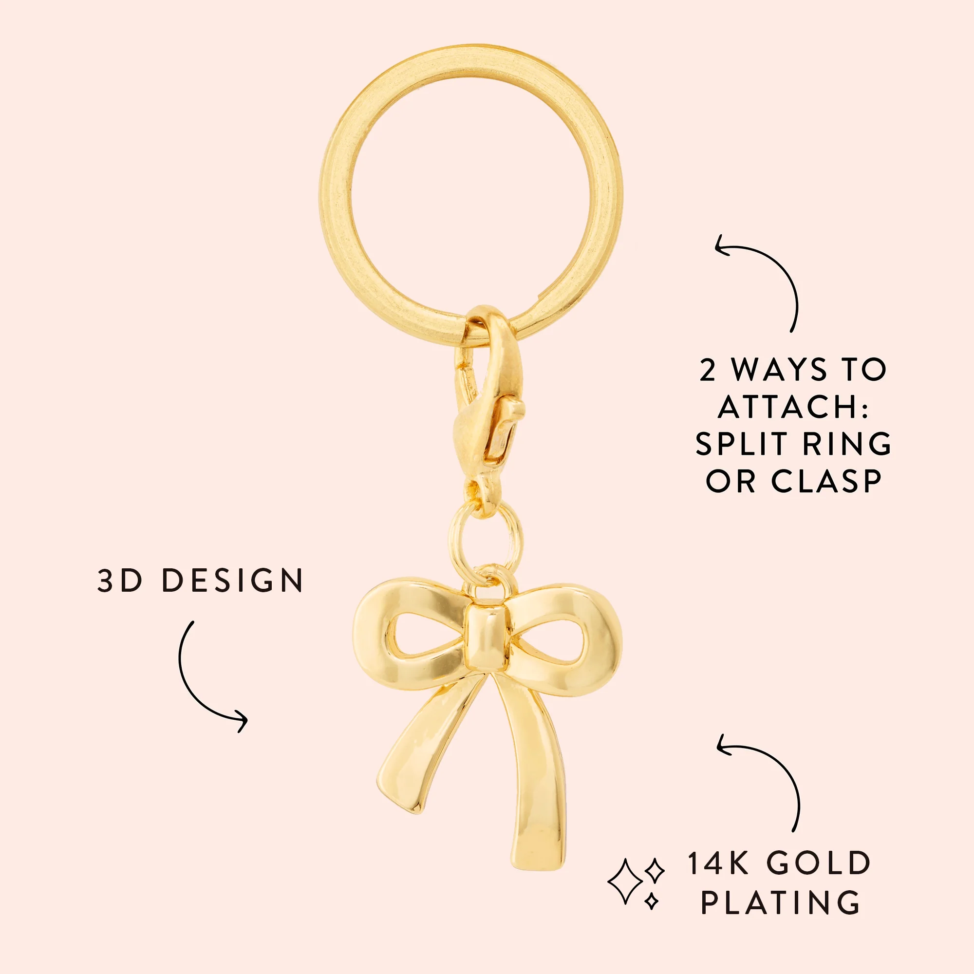 Gold Bow Collar Charm - Image 4