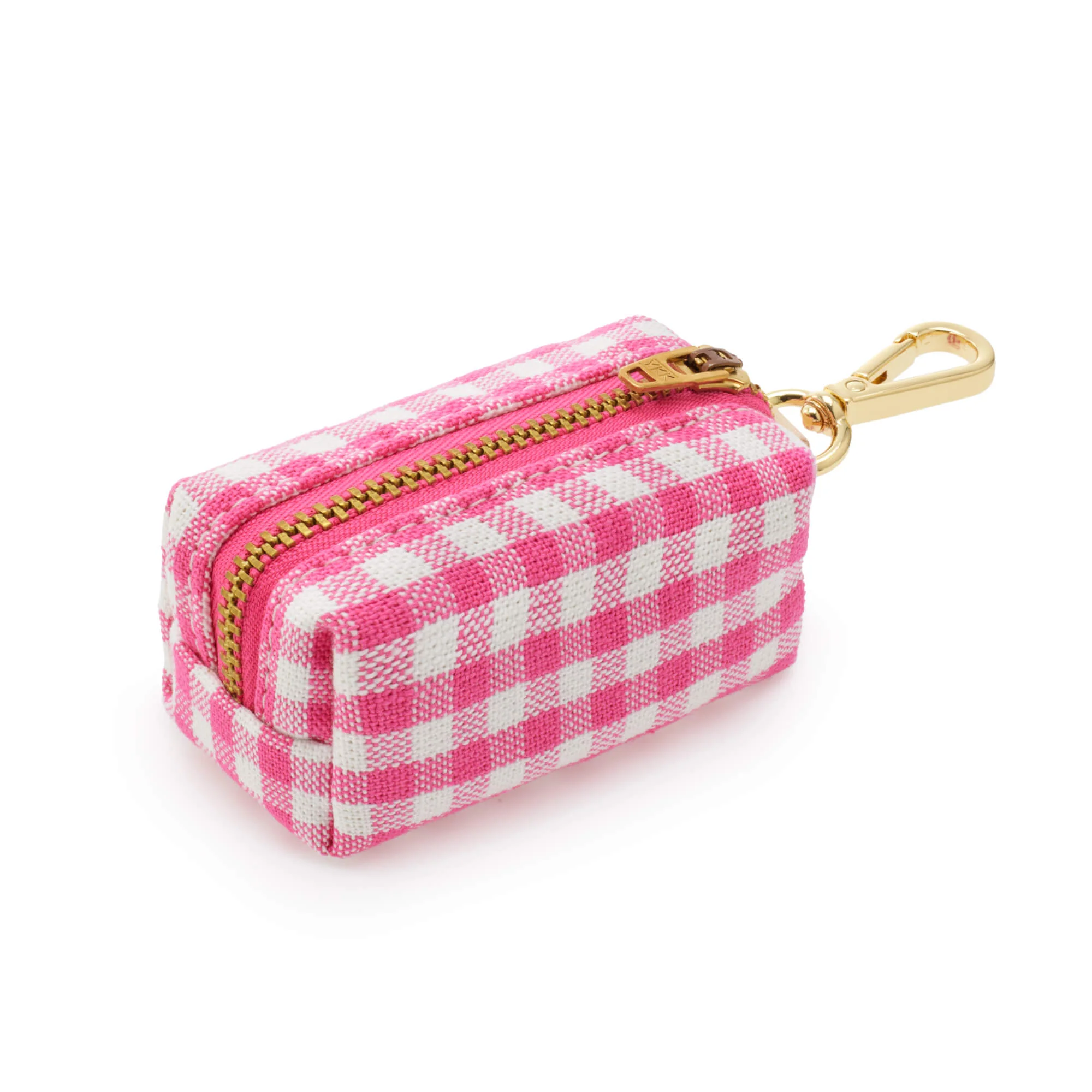 Hot Pink Gingham Waste Bag Holder - Image 2