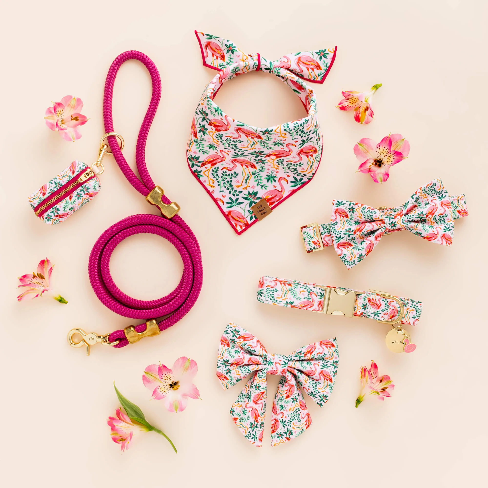 Hot Pink Marine Rope Dog Leash - Image 9
