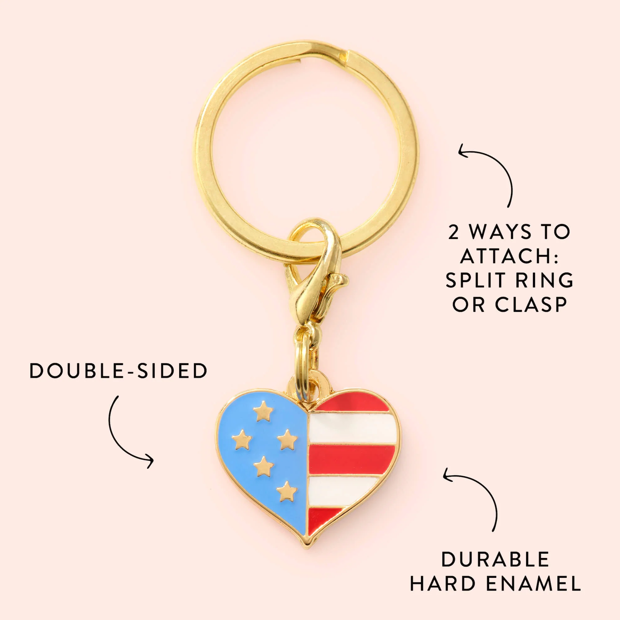 I Heart America Collar Charm - Image 4