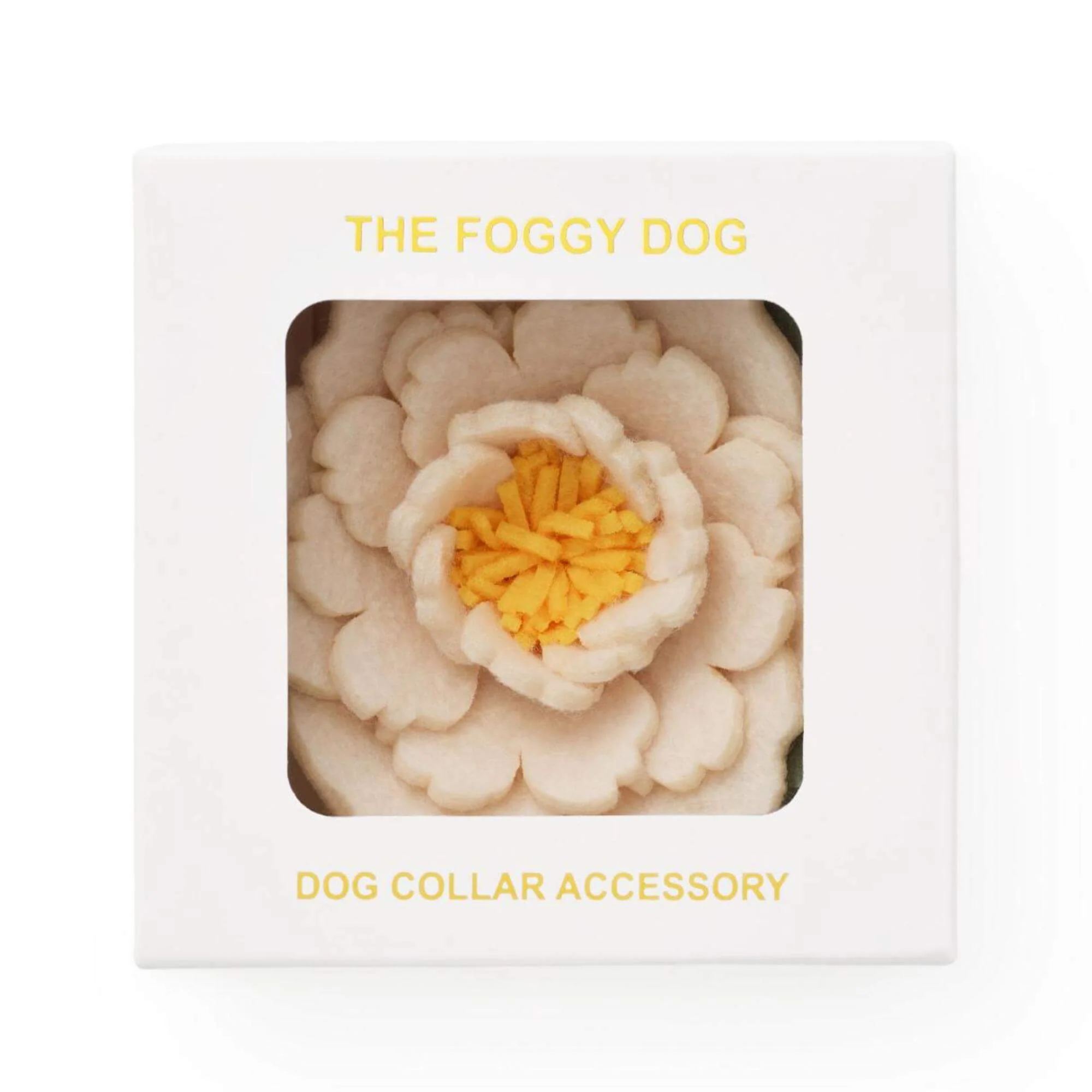 Ivory Peony Dog Collar Flower - Image 5