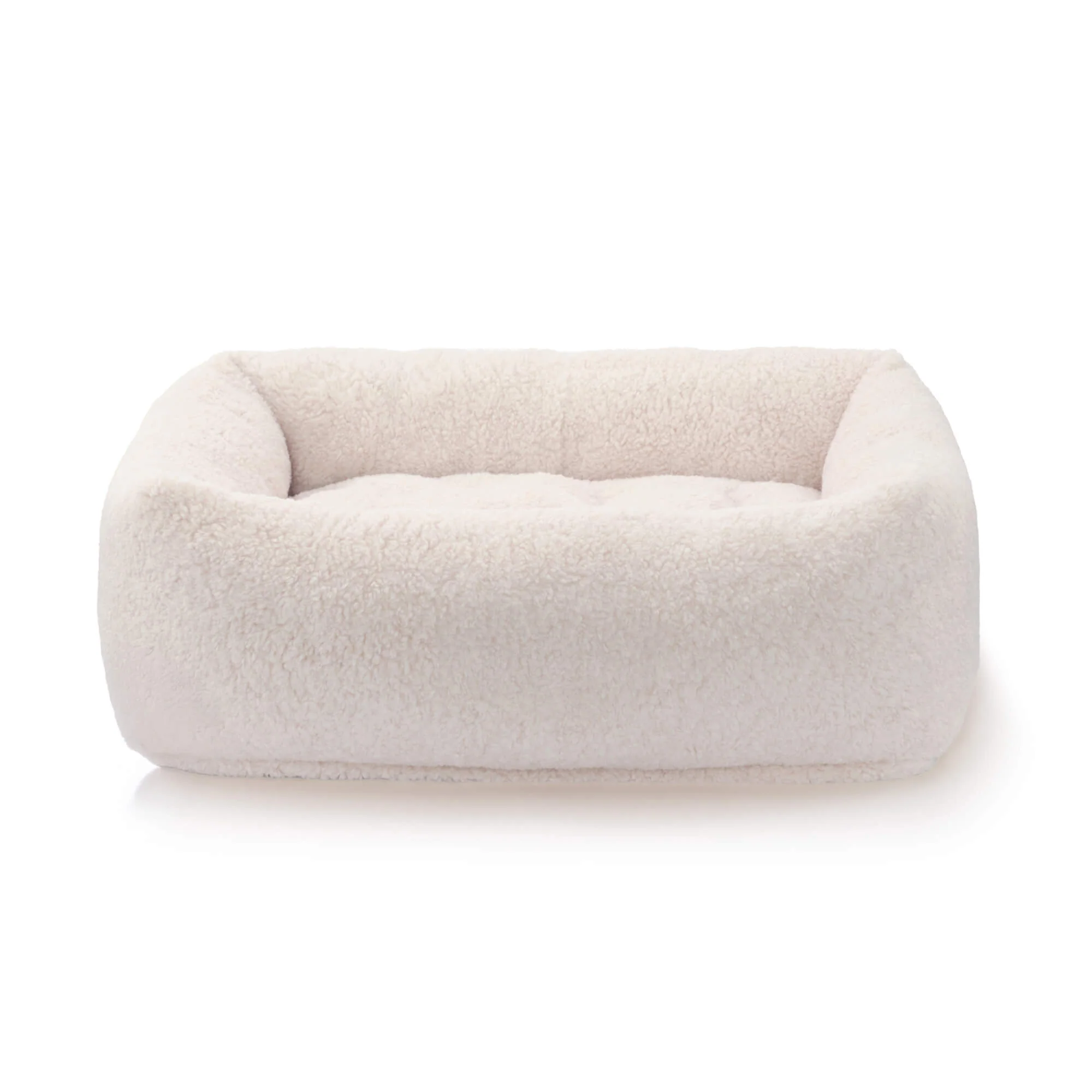 Ivory Recycled Sherpa Bolster Dog Bed - Image 2