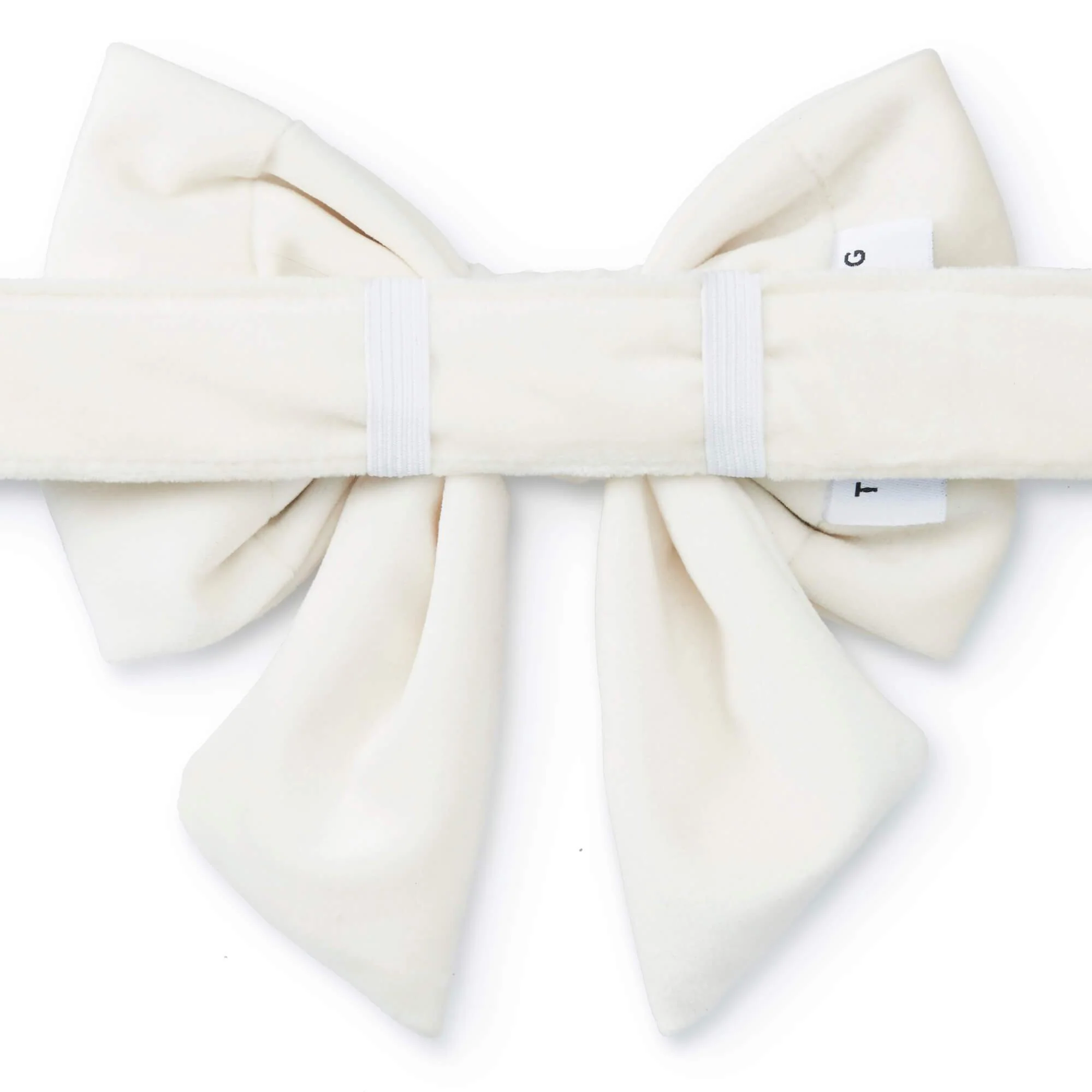 Ivory Velvet Lady Dog Bow - Image 3