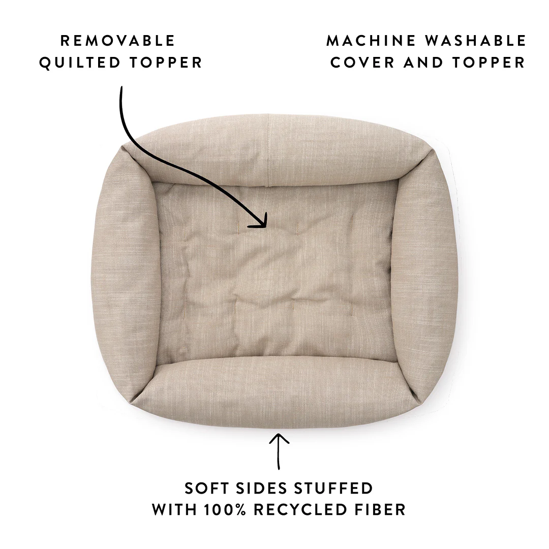Mushroom Brown Bolster Dog Bed - Image 3