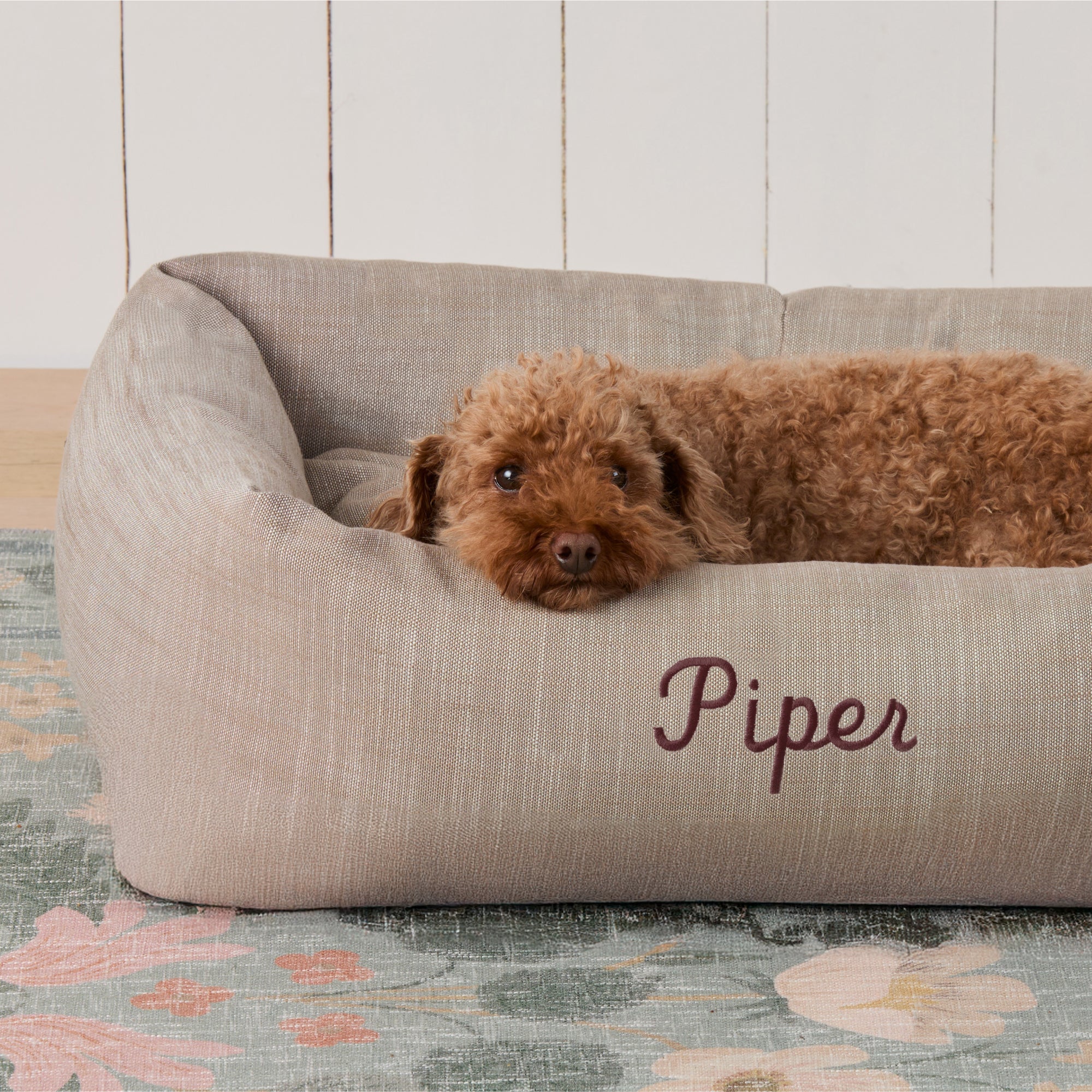 Mushroom Brown Bolster Dog Bed - Image 6