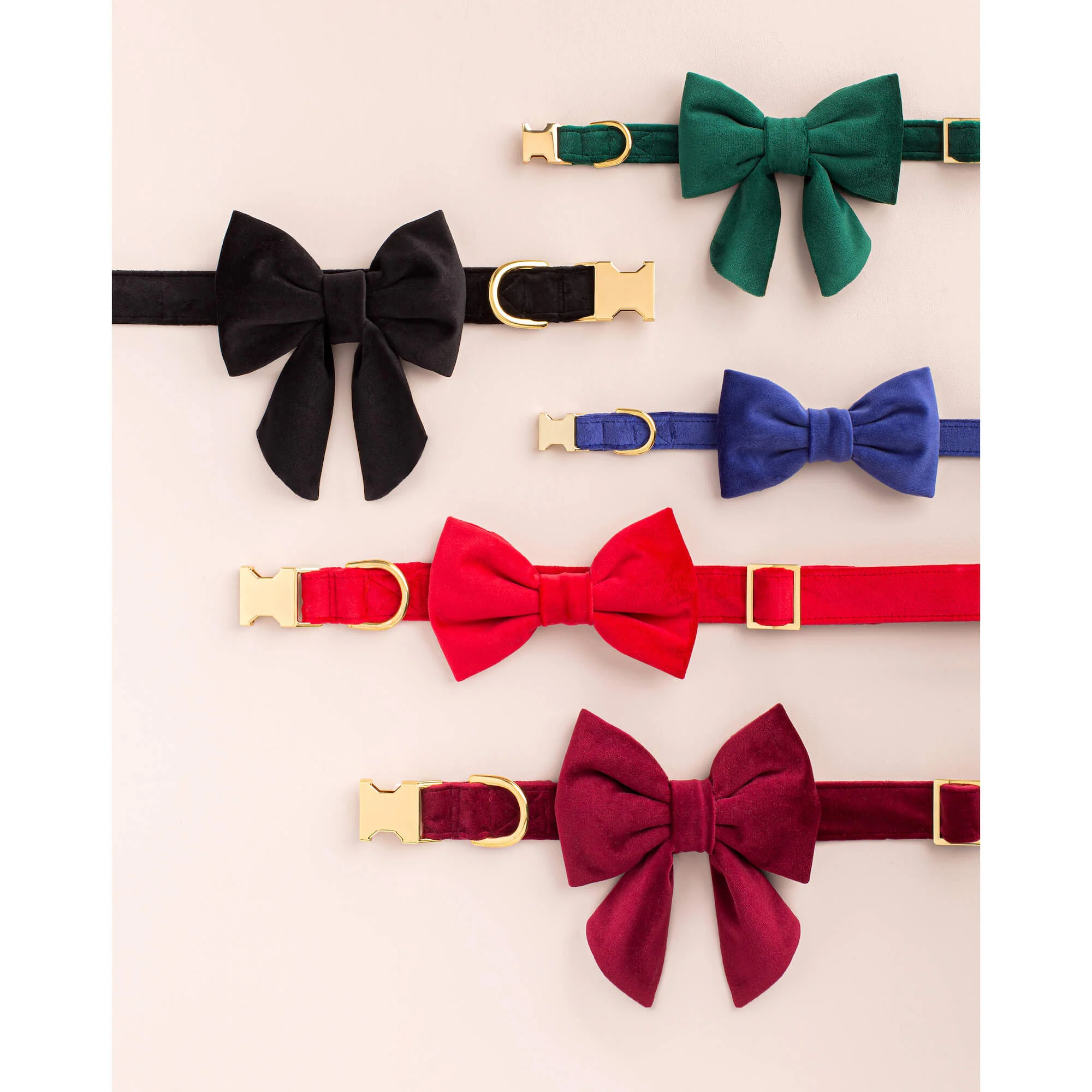 Navy Velvet Bow Tie Collar - Image 7