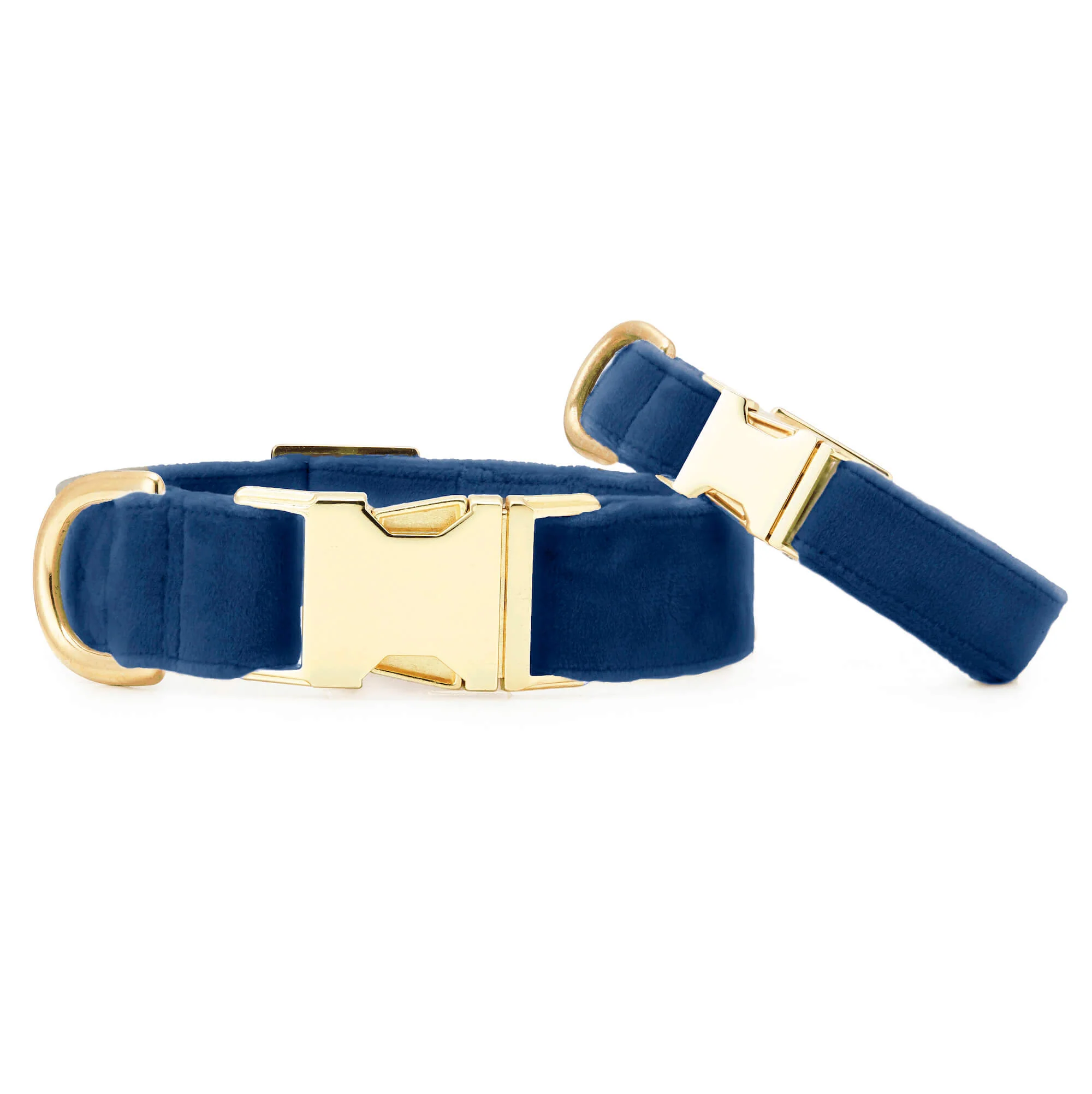 Navy Velvet Dog Collar - Image 3