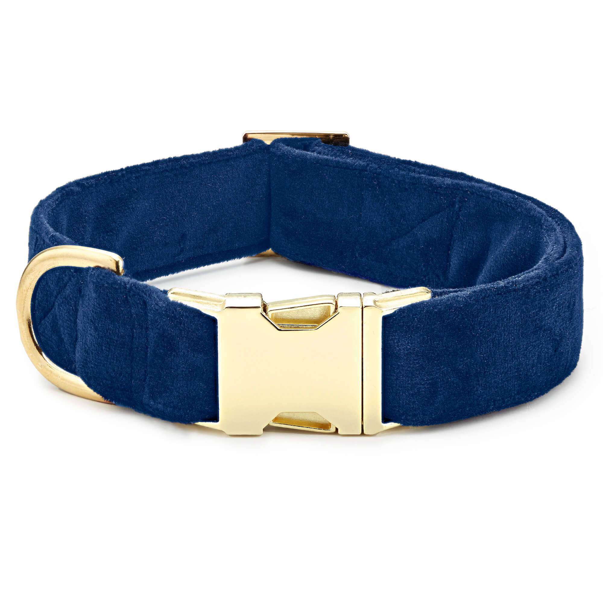 Navy Velvet Dog Collar - Image 4