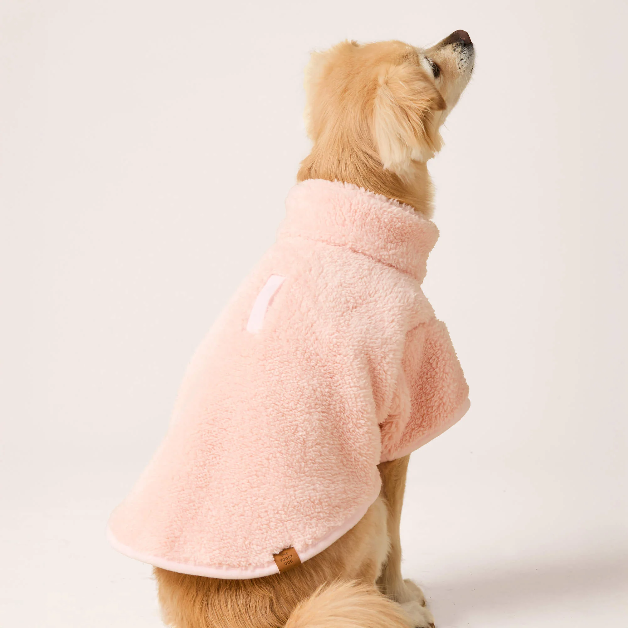 Pink Quarter-Zip Sherpa Dog Jacket - Image 2