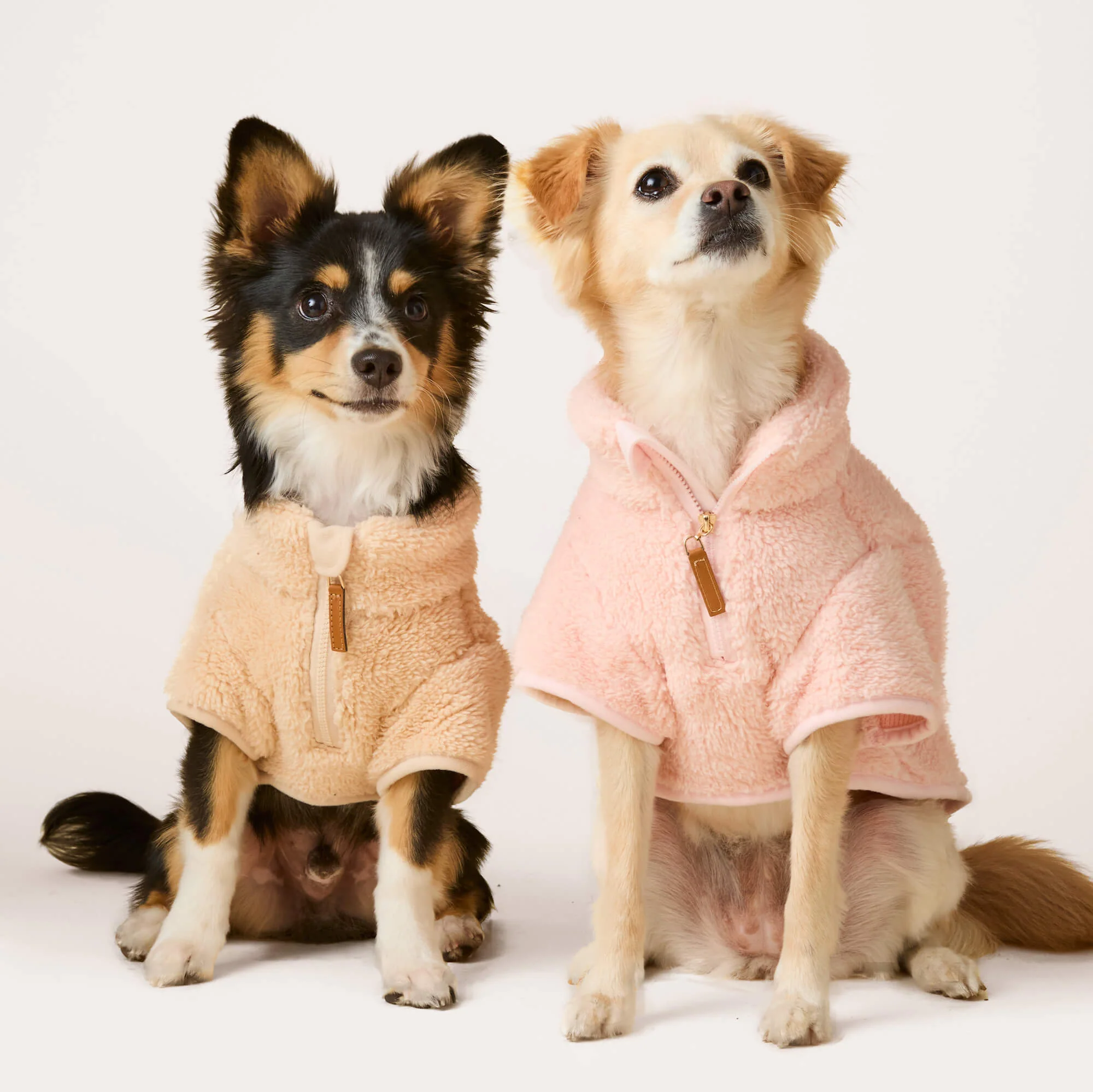 Pink Quarter-Zip Sherpa Dog Jacket - Image 4