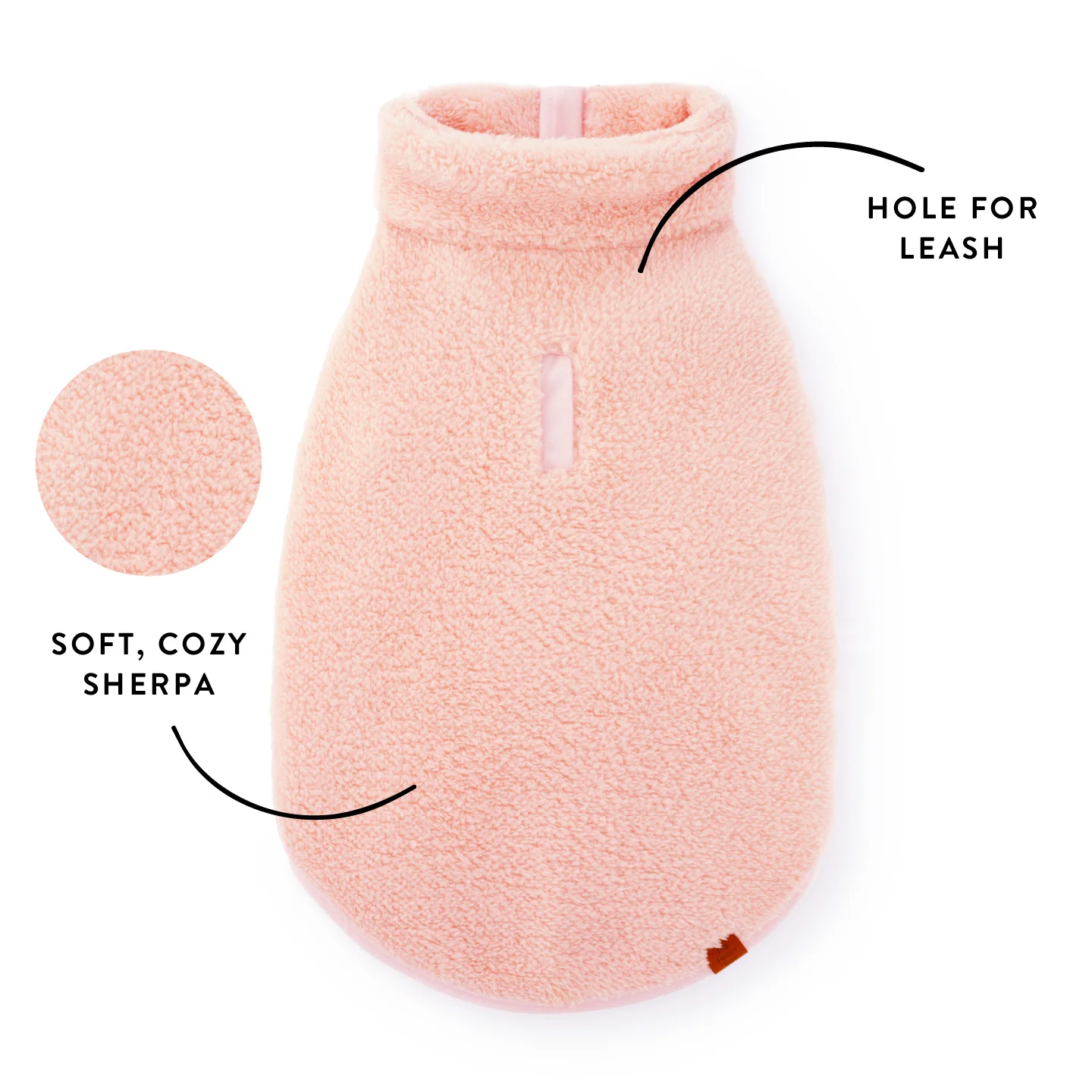 Pink Quarter-Zip Sherpa Dog Jacket - Image 6