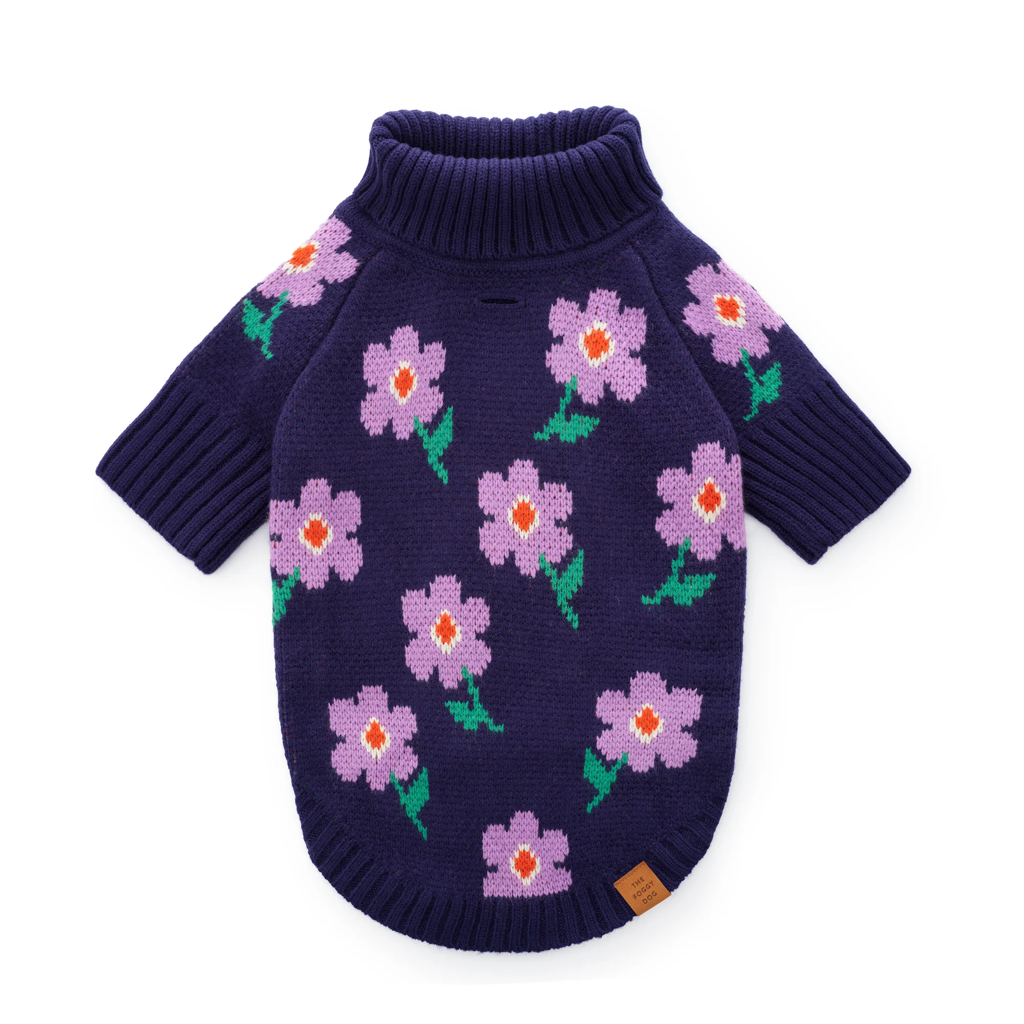 Purple Posies Dog Sweater - Image 3