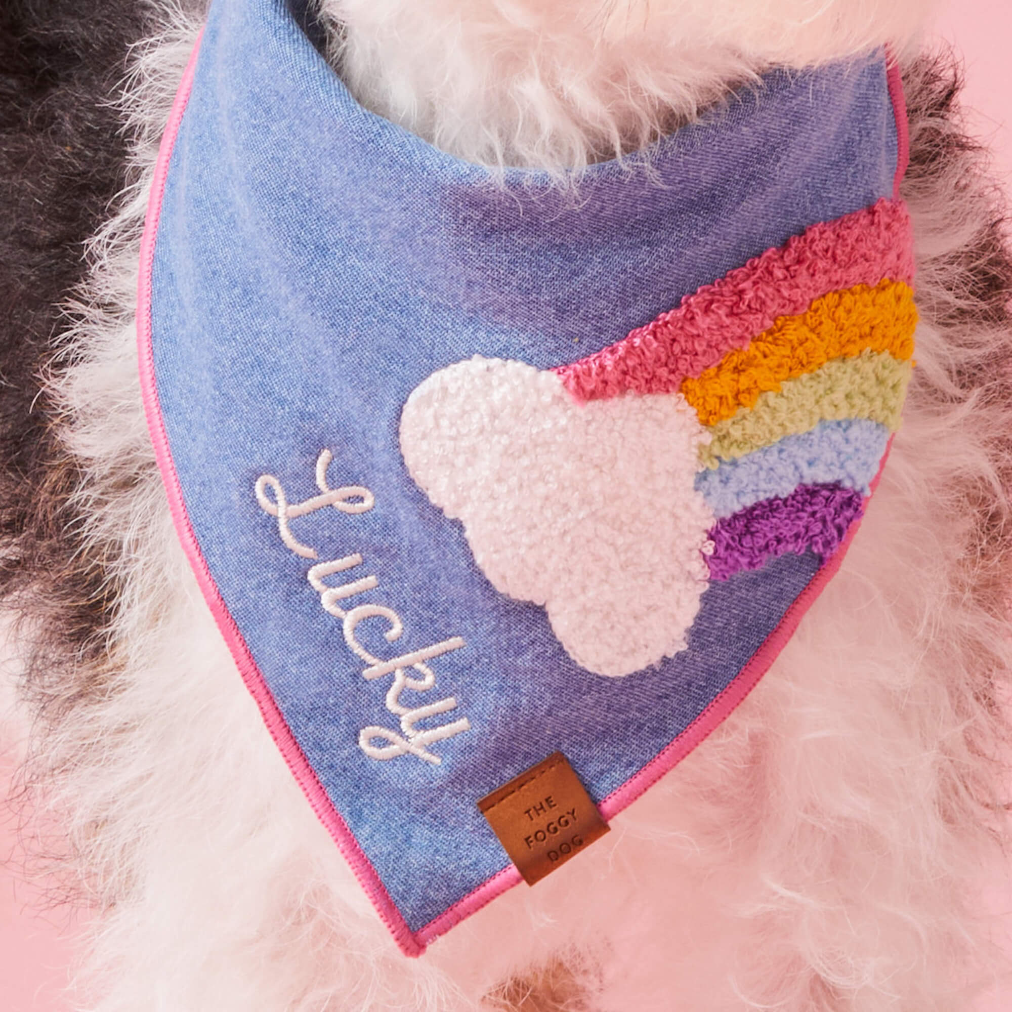 Rainbow Applique Dog Bandana - Image 6