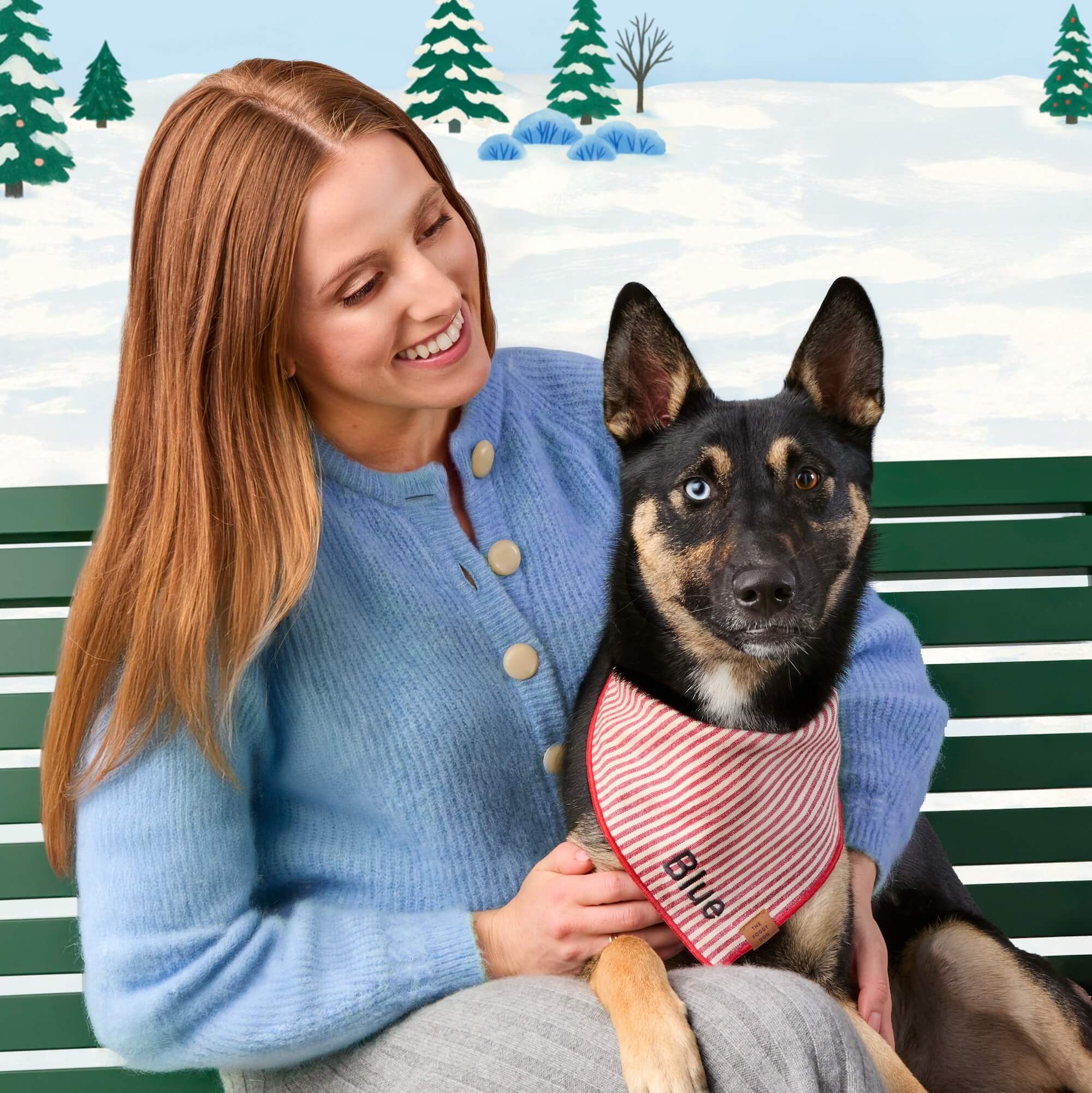 Red Stripe Dog Bandana - Image 4