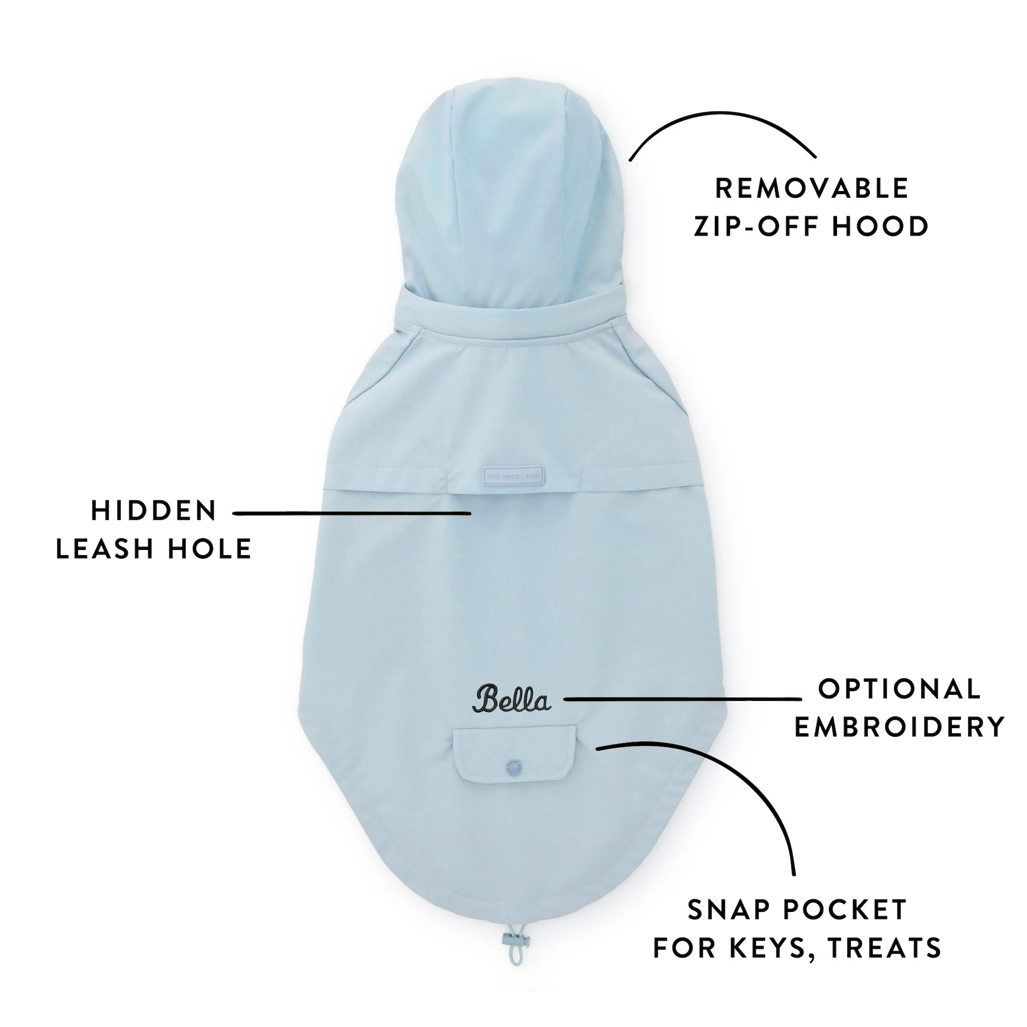 Sky Blue Dog Raincoat - Image 7
