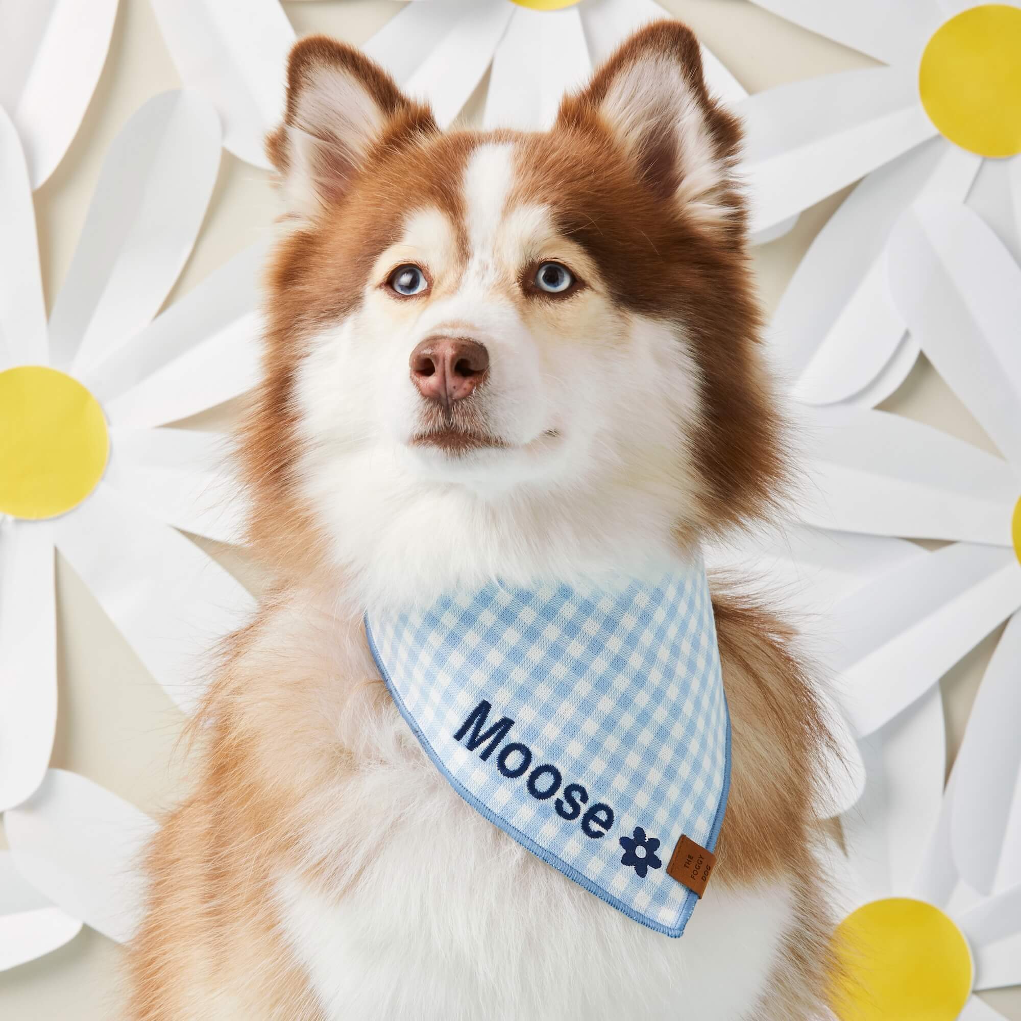 Sky Blue Gingham Dog Bandana - Image 3