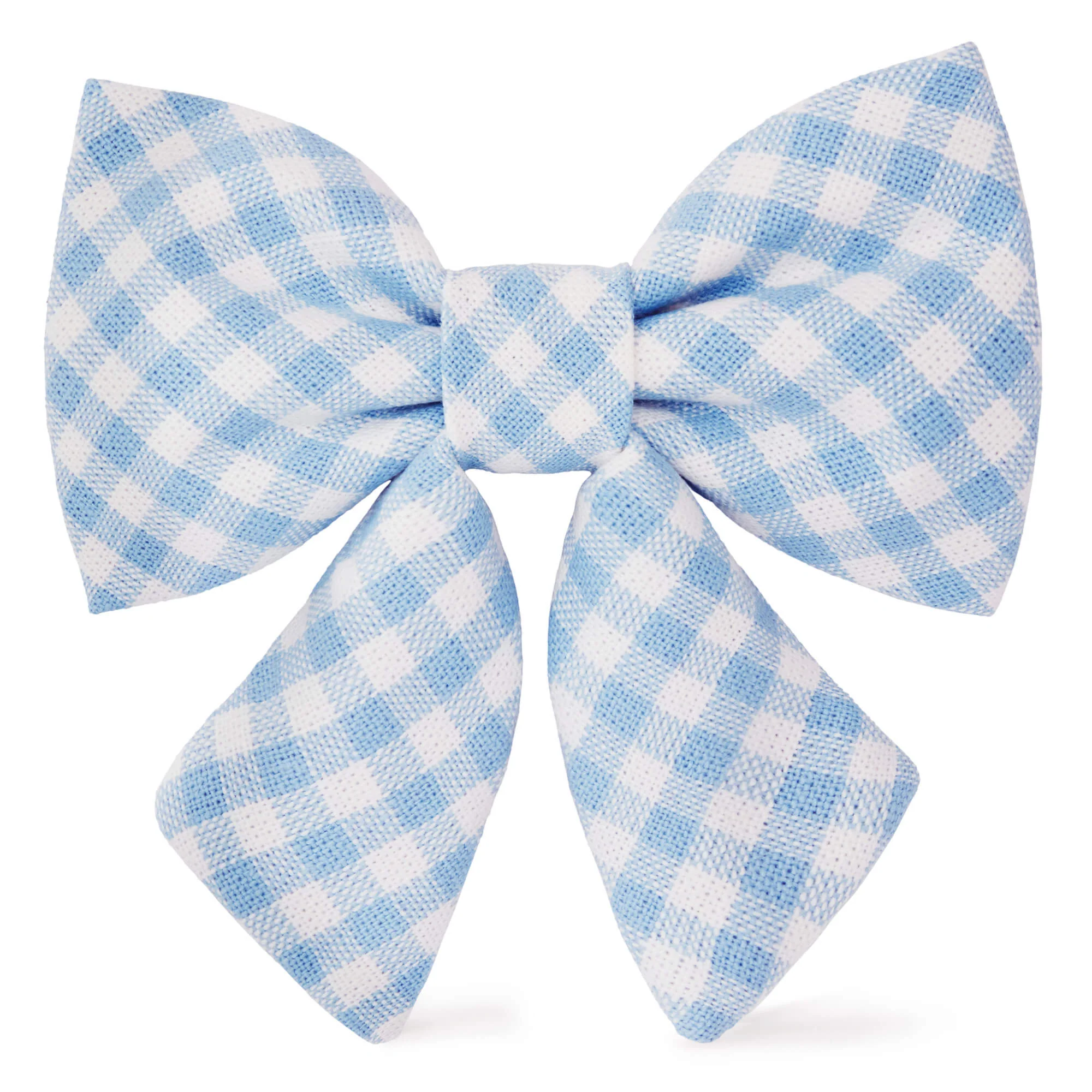 Sky Blue Gingham Lady Dog Bow - Image 2