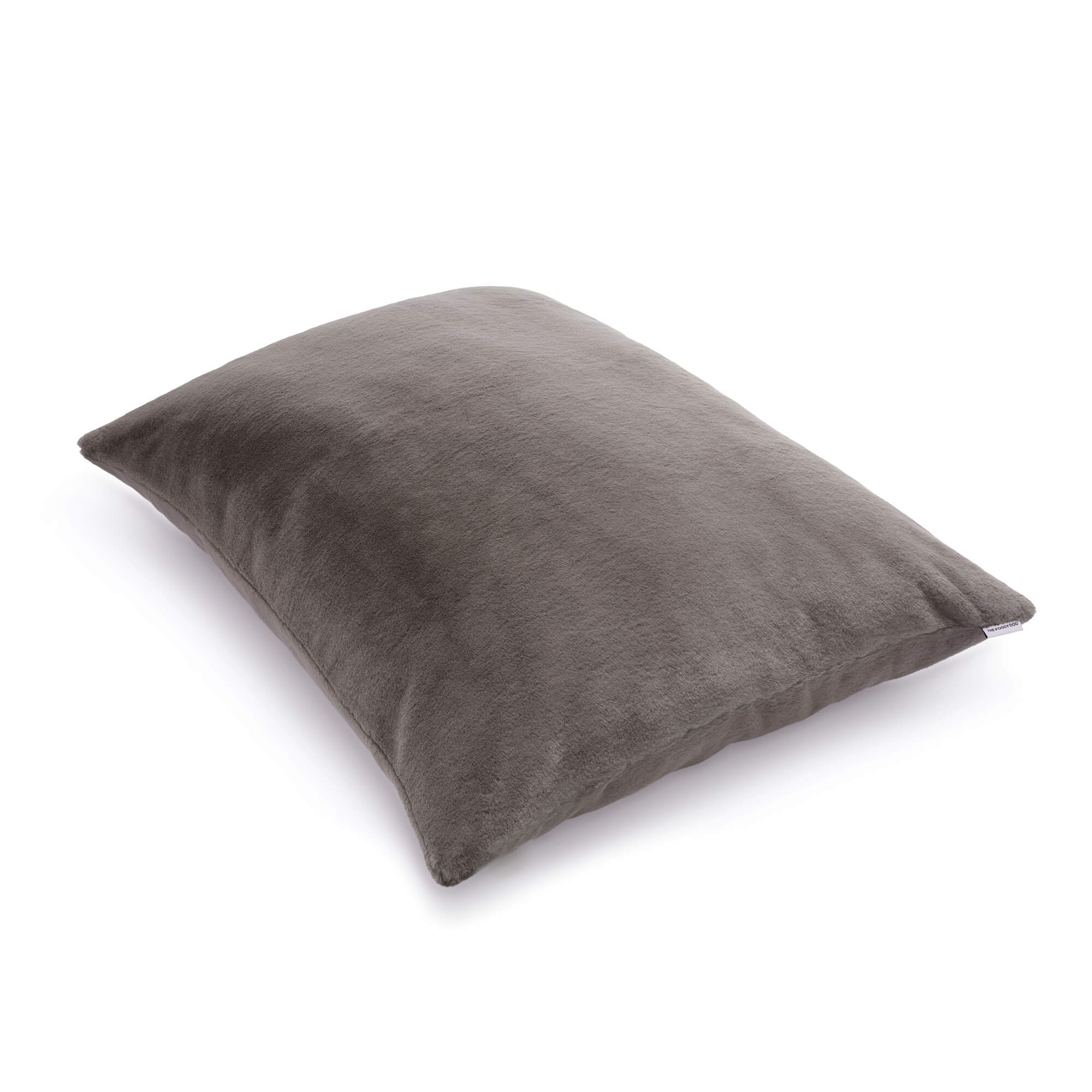 Smoky Gray Recycled Faux Fur Dog Bed - Image 4