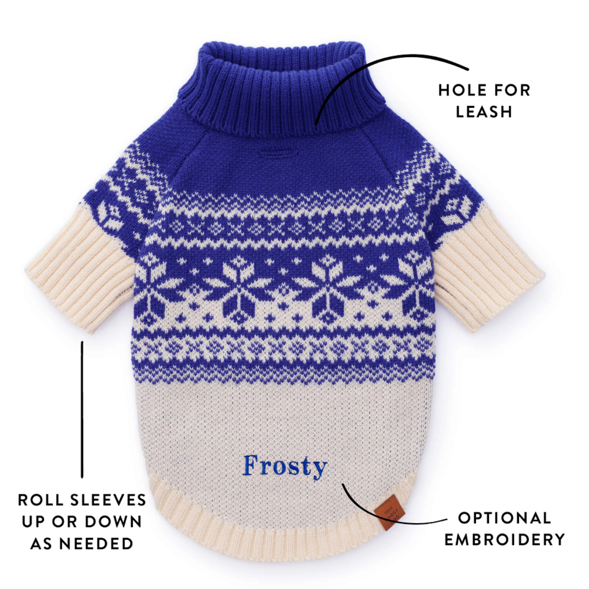Snow Day Fair Isle Dog Sweater - Image 5