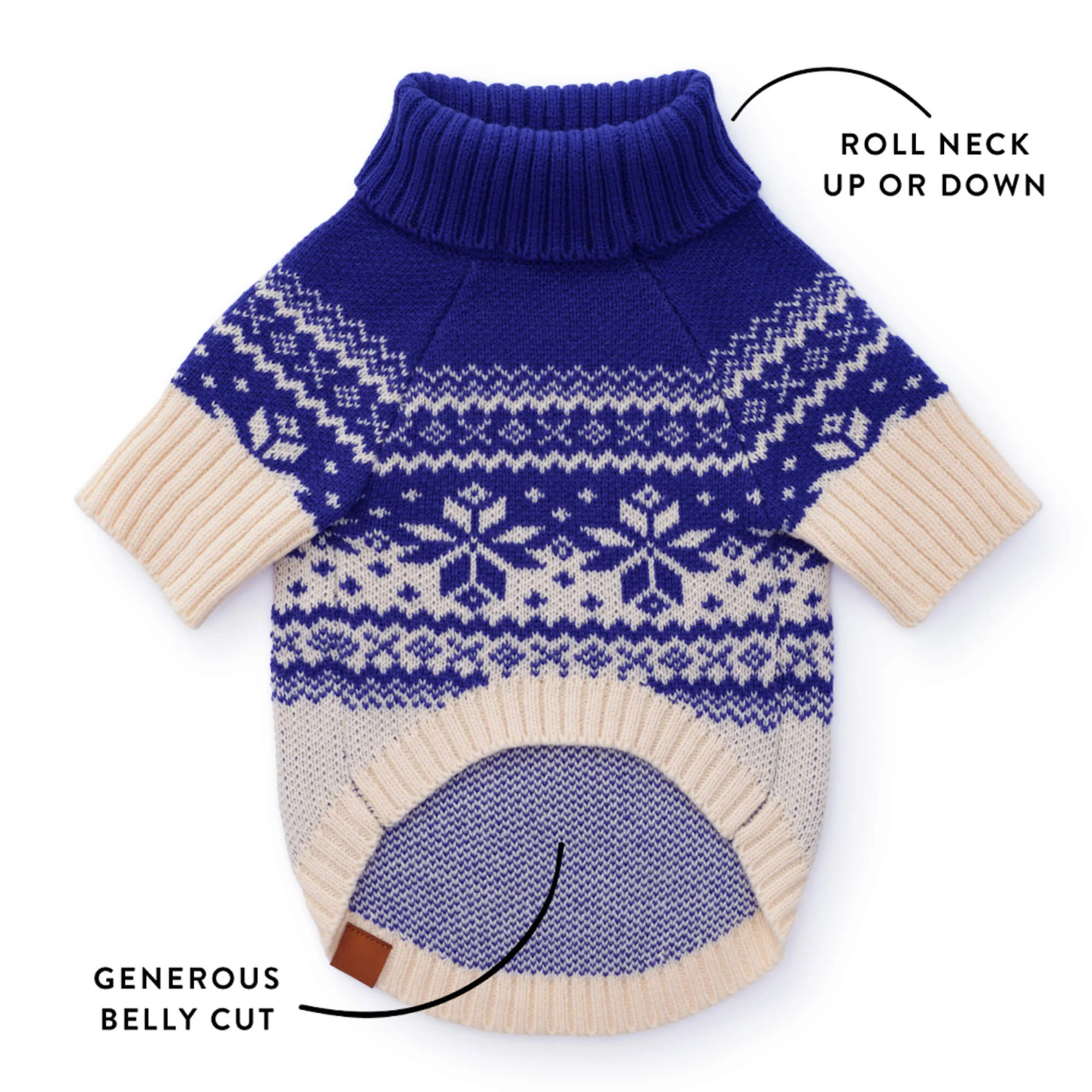 Snow Day Fair Isle Dog Sweater - Image 6
