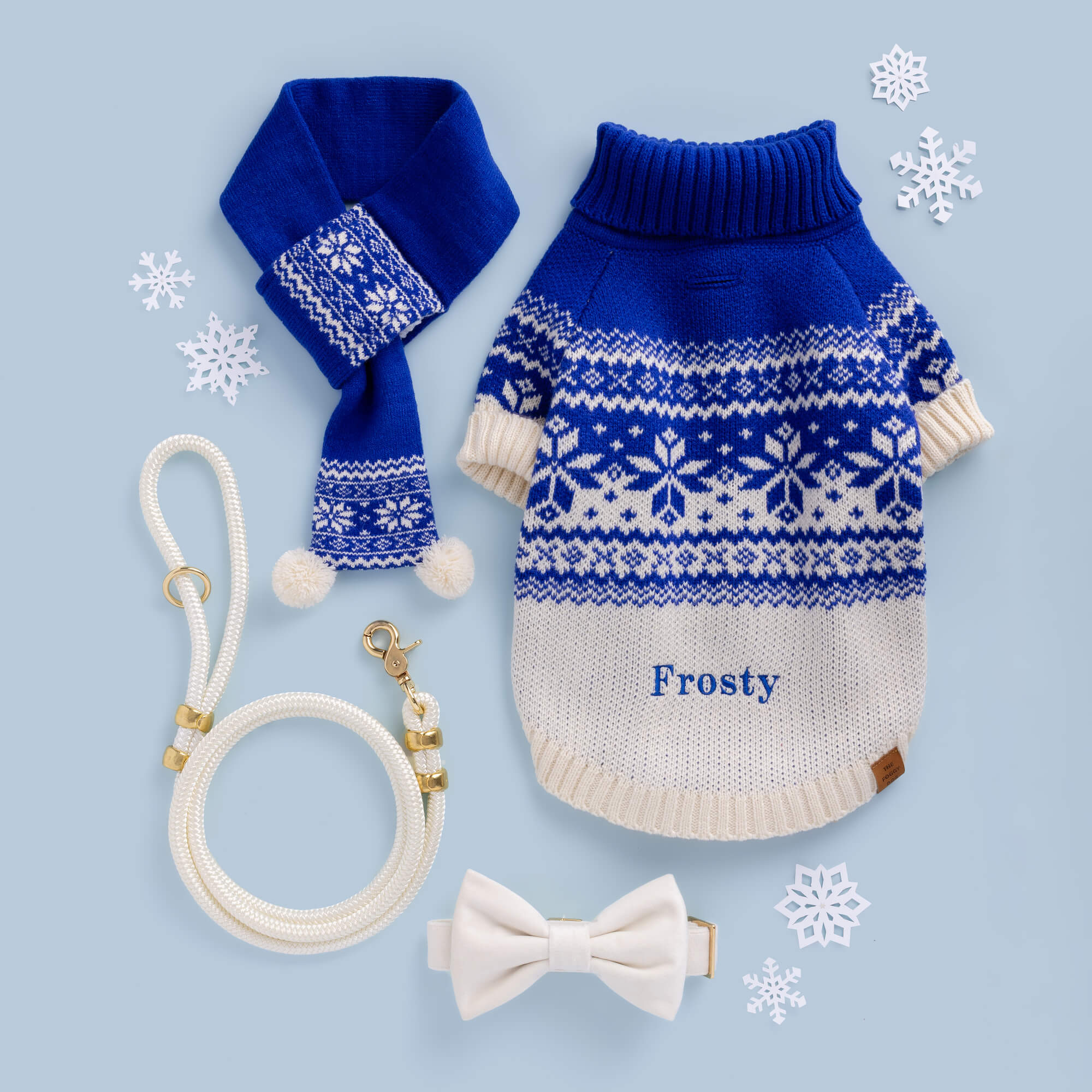 Snow Day Fair Isle Dog Sweater - Image 8