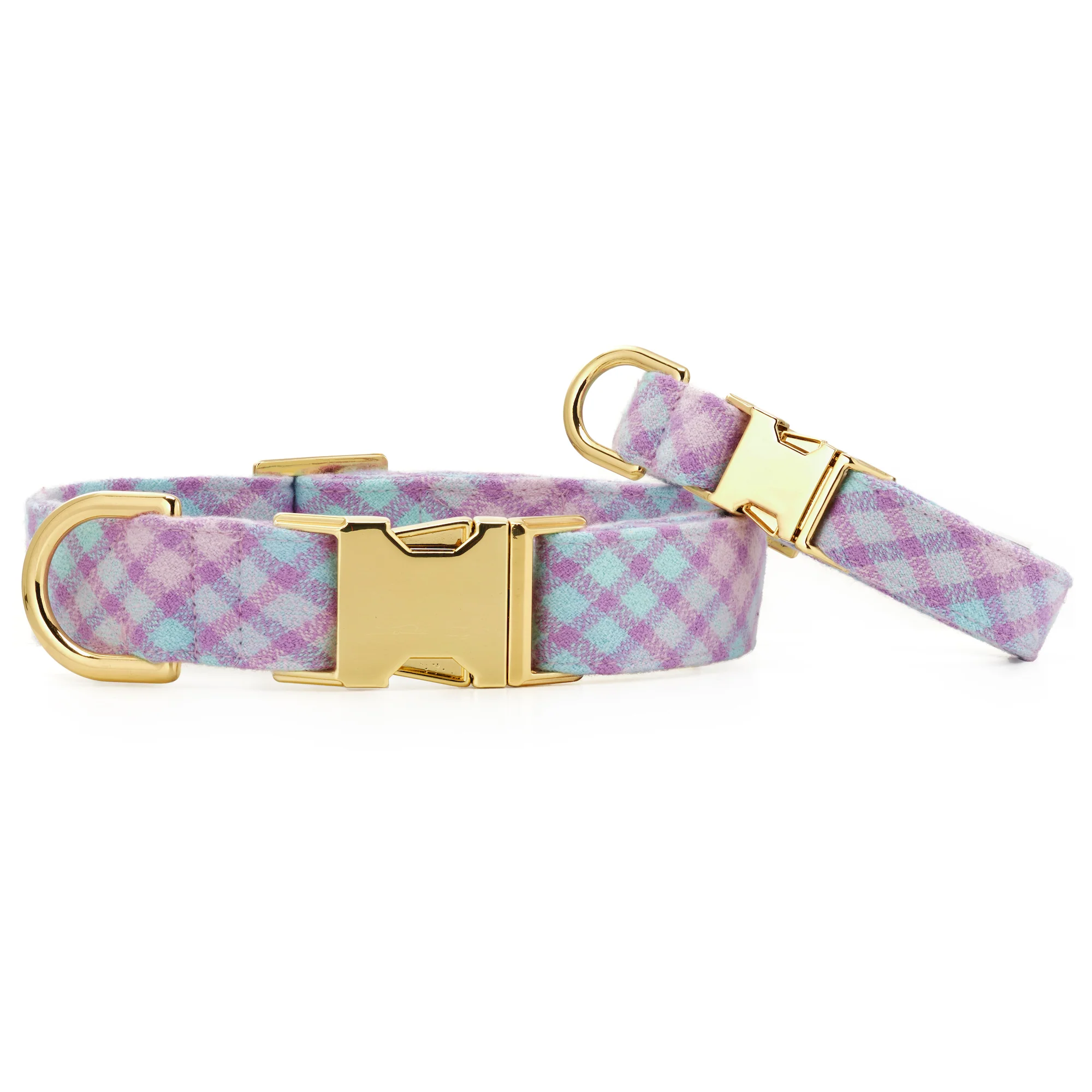 Sorbet Plaid Flannel Dog Collar - Image 4