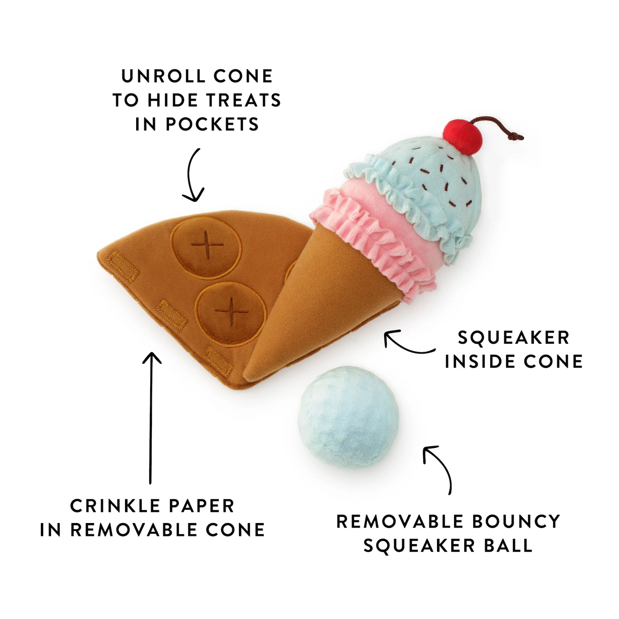 Ice Cream Interactive Snuffle Dog Toy - Image 3