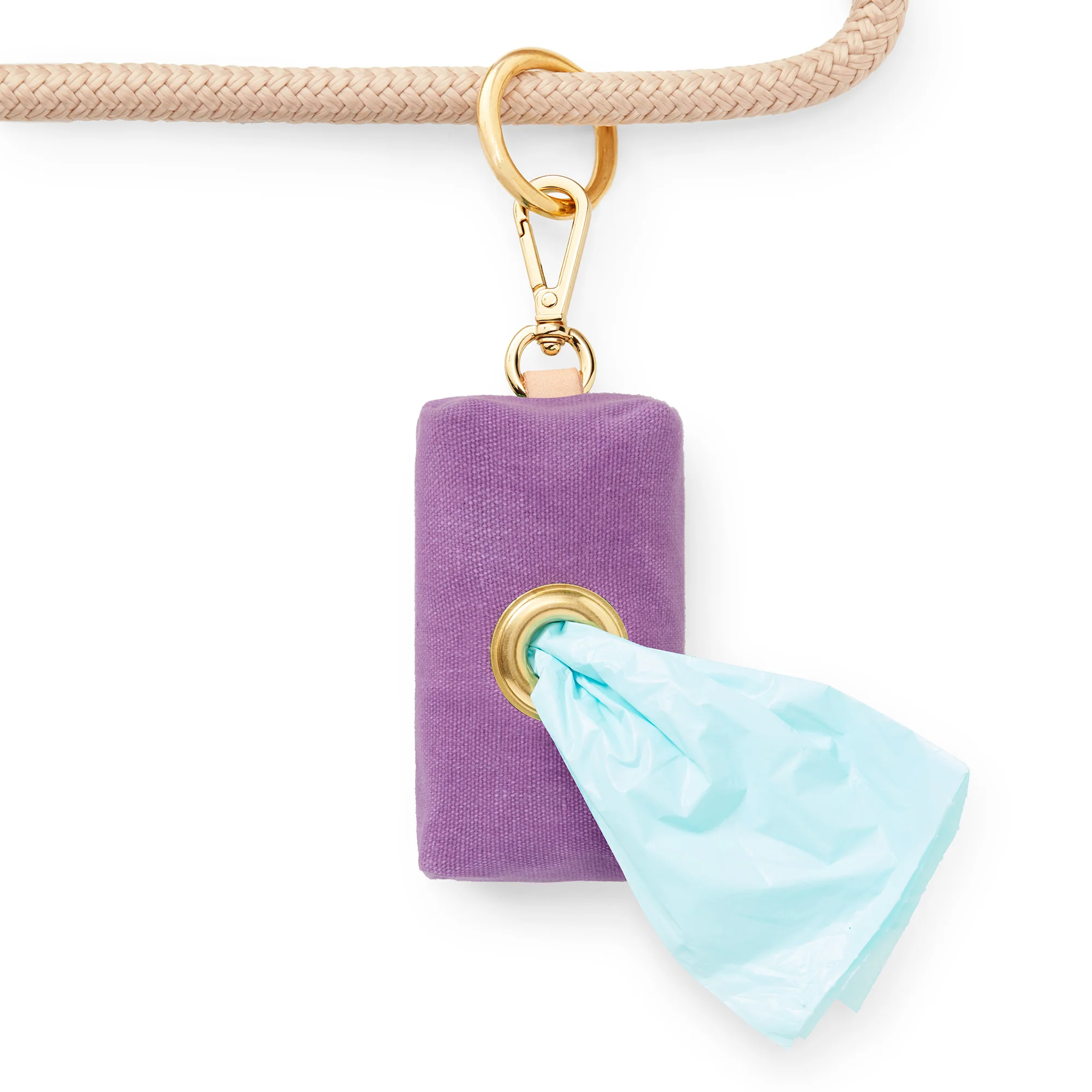 Violet Waxed Canvas Waste Bag Holder - Image 3