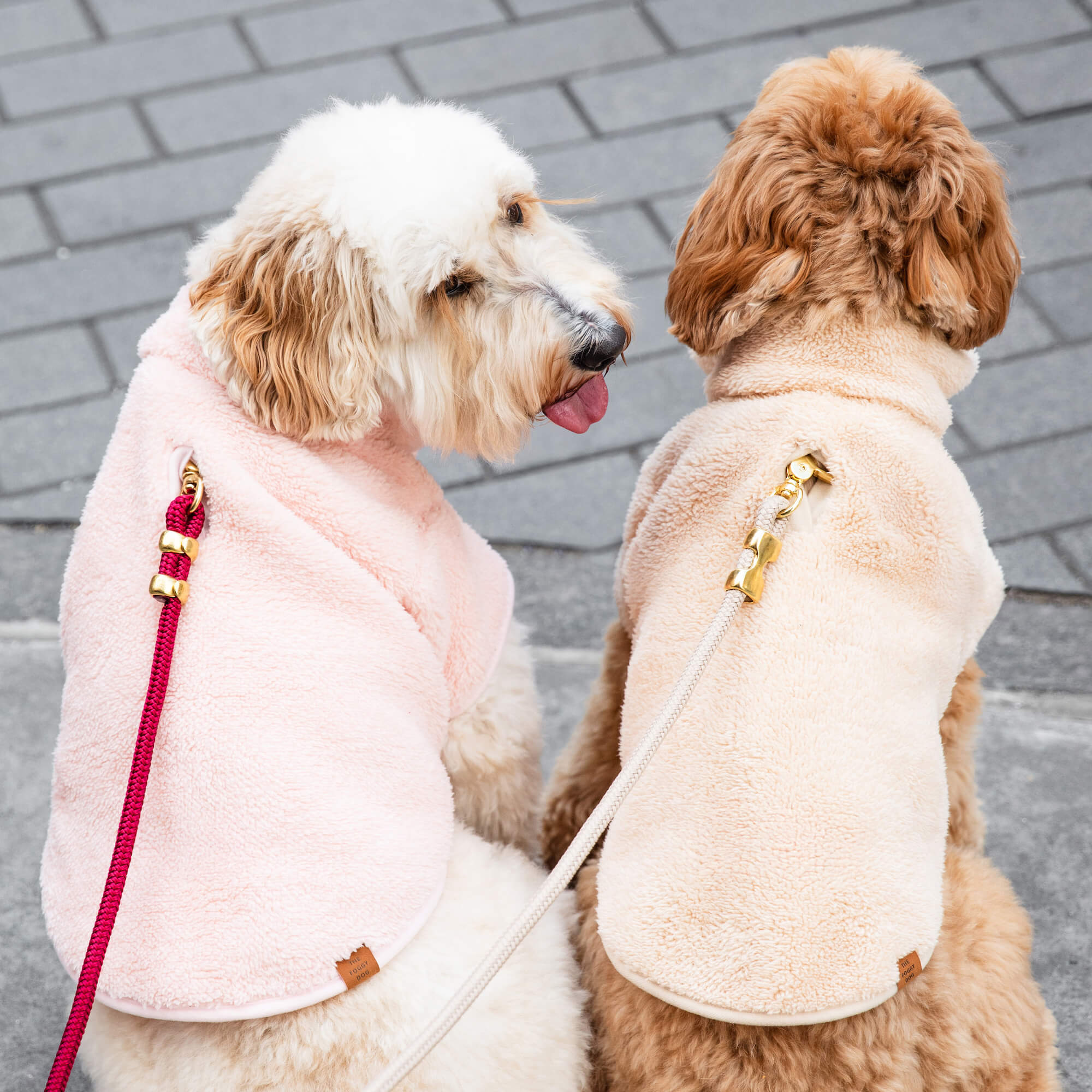 Wheat Quarter-Zip Sherpa Dog Jacket - Image 7